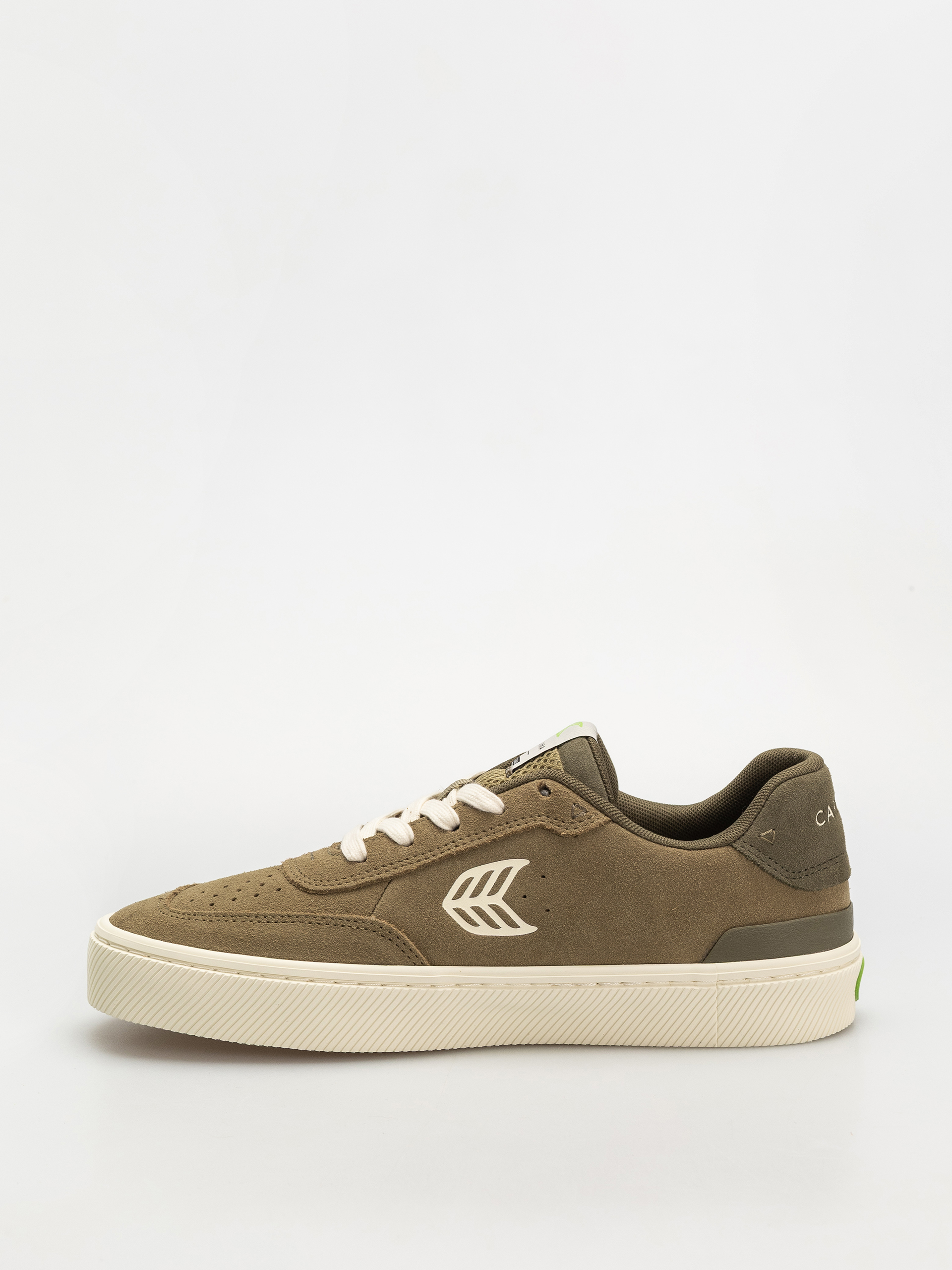 Cariuma Luan Pro Schuhe (olive green suede ivory logo burnt olive)