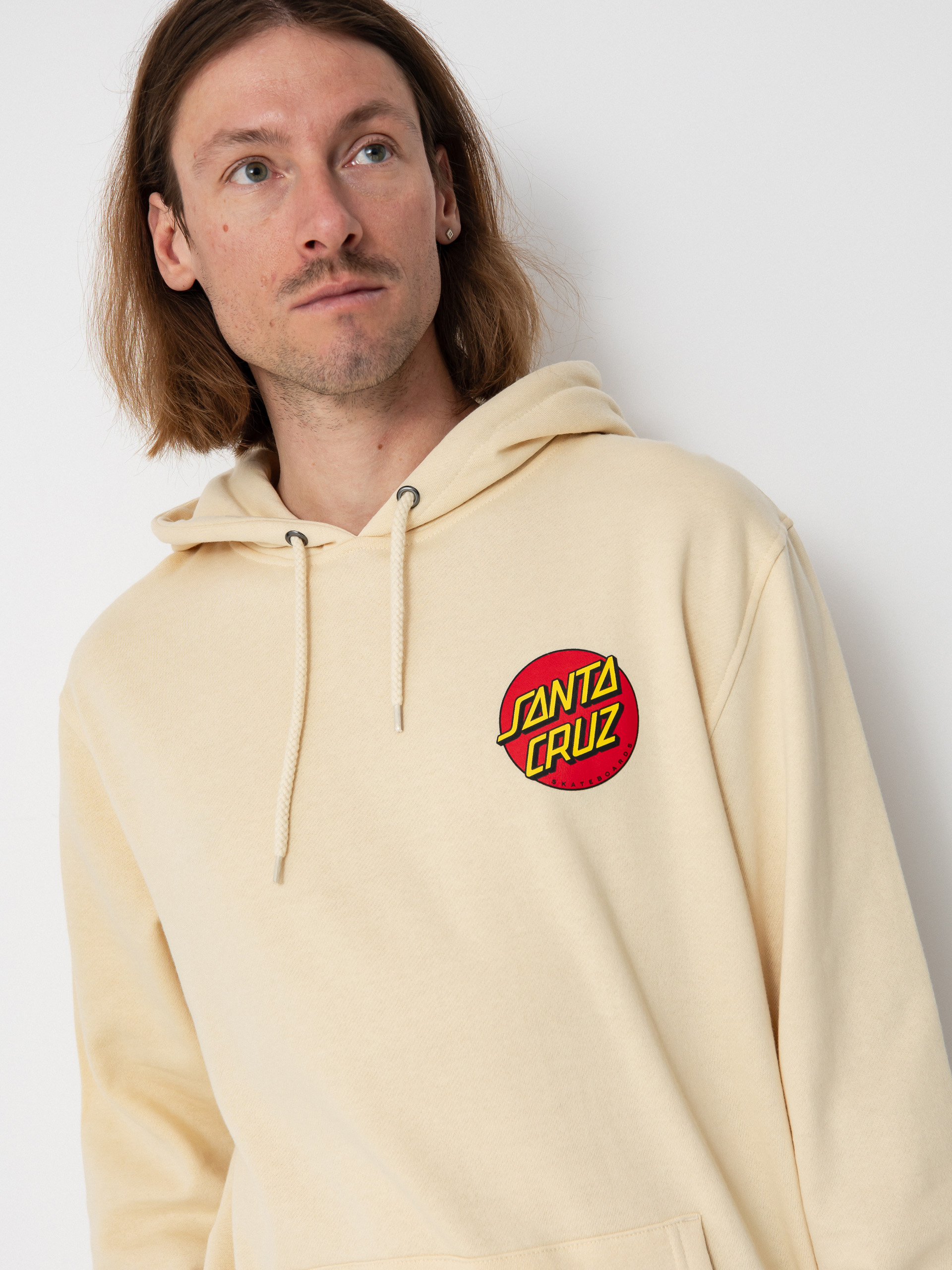 Santa Cruz Classic Dot Chest HD Hoodie - beige (blond wood)