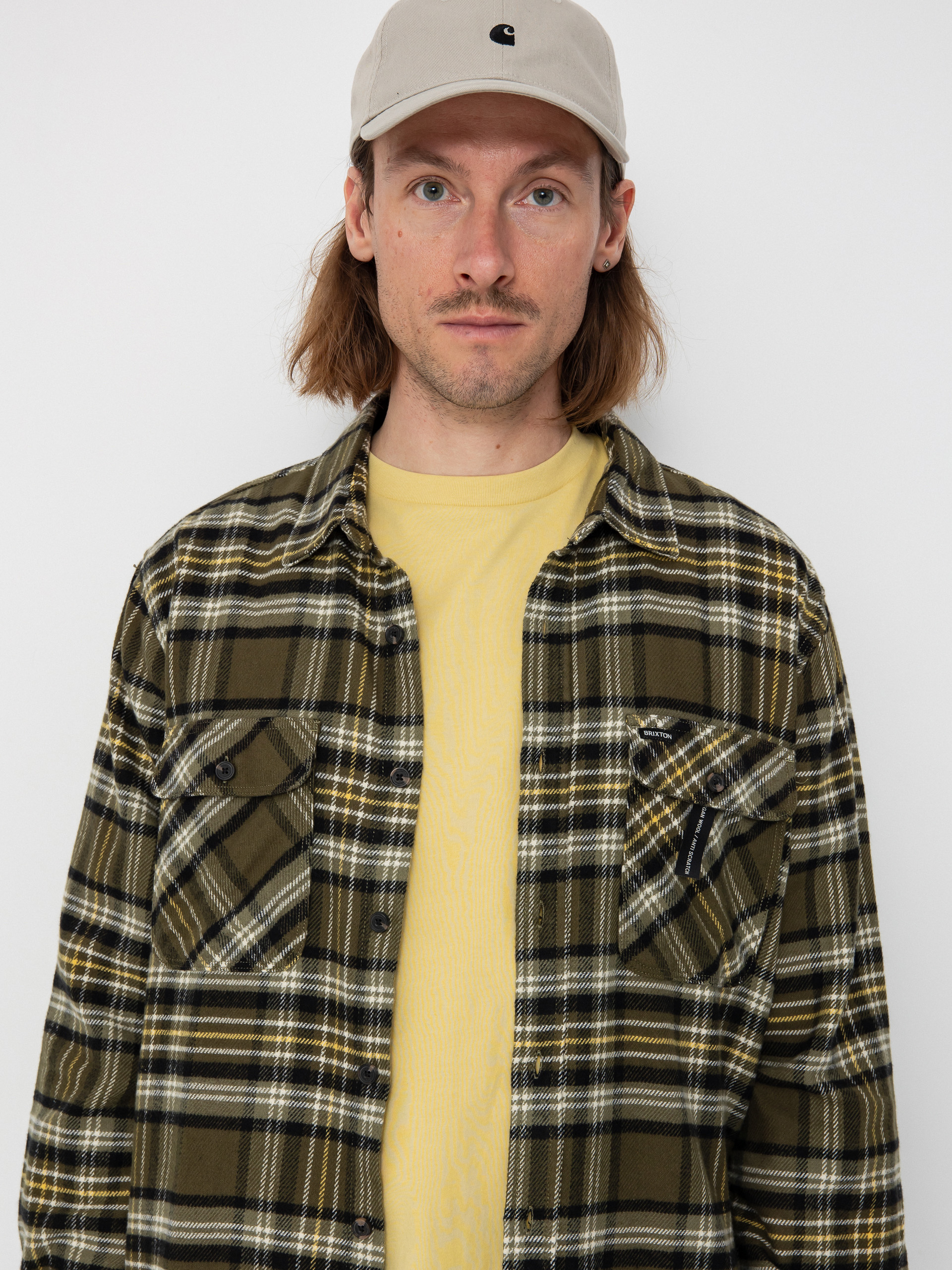 Brixton Bowery Flannel Hemd (ivy green/olive surplus/black)