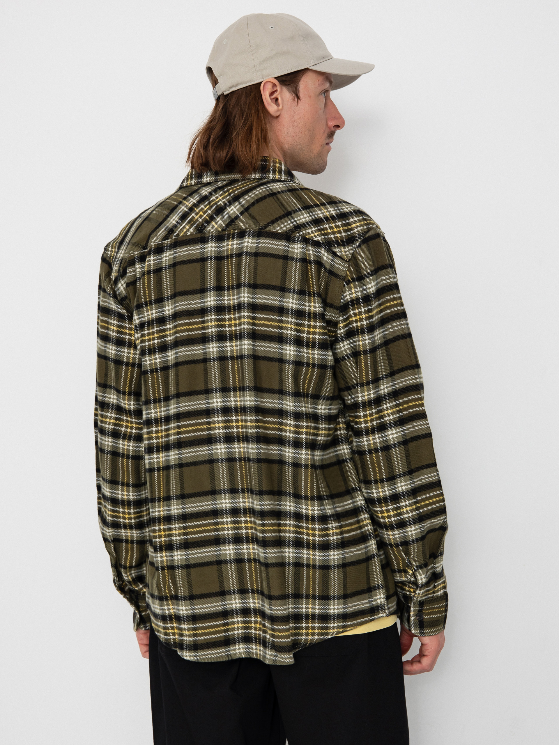 Brixton Bowery Flannel Hemd (ivy green/olive surplus/black)