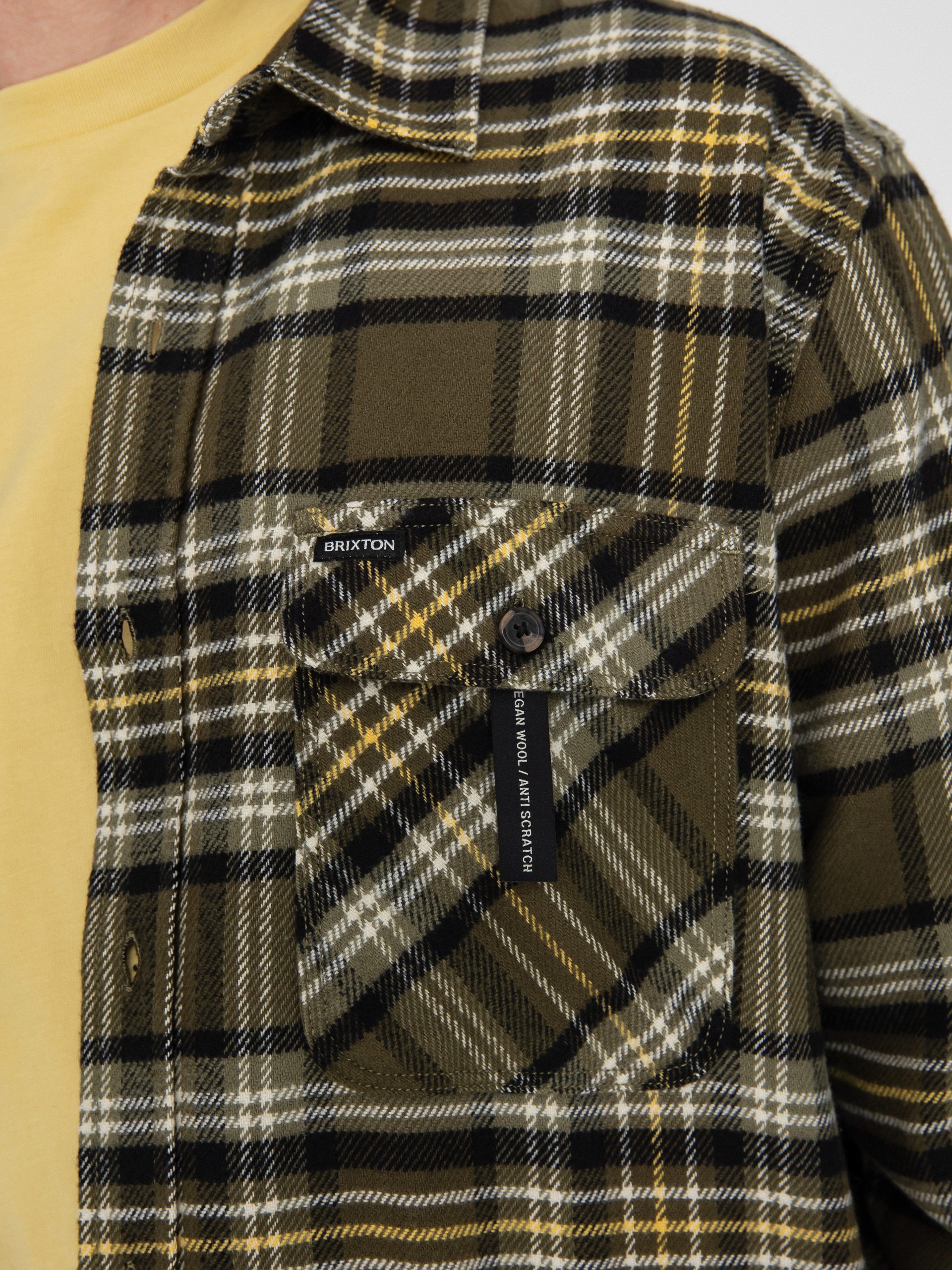 Brixton Bowery Flannel Shirt (ivy green/olive surplus/black)