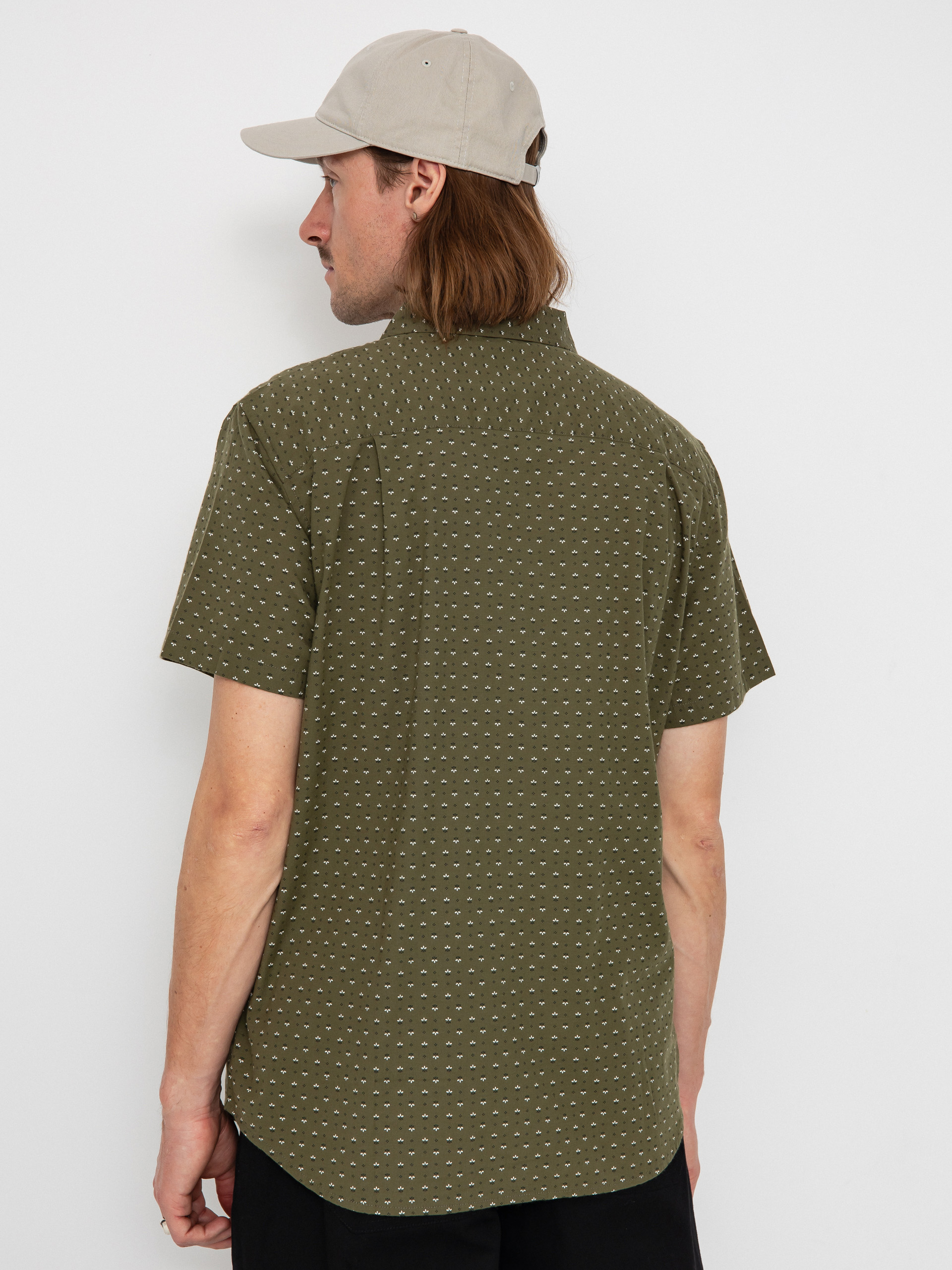 Brixton Charter Print Shirt (ivy green/micro floral)