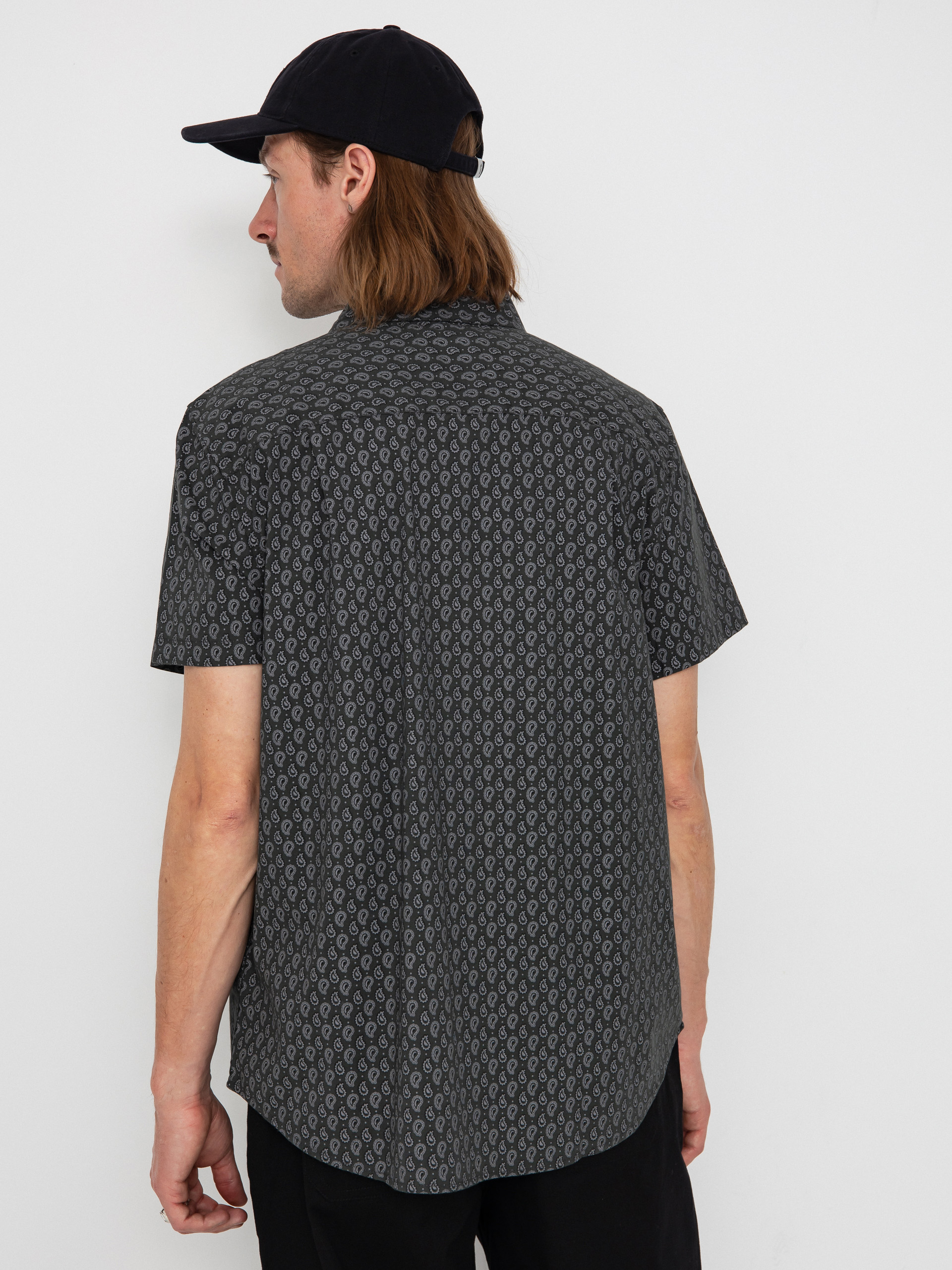 Brixton Charter Print Hemd (washed black/paisley)