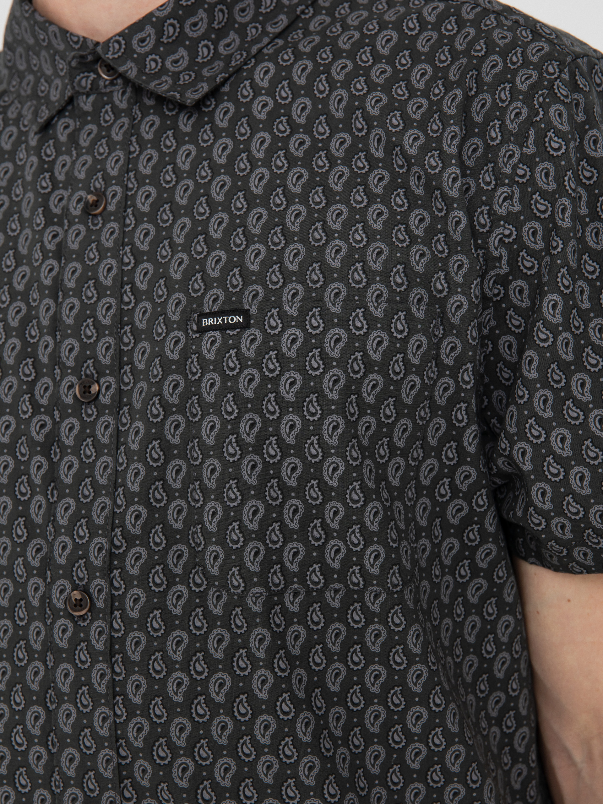 Brixton Charter Print Hemd (washed black/paisley)