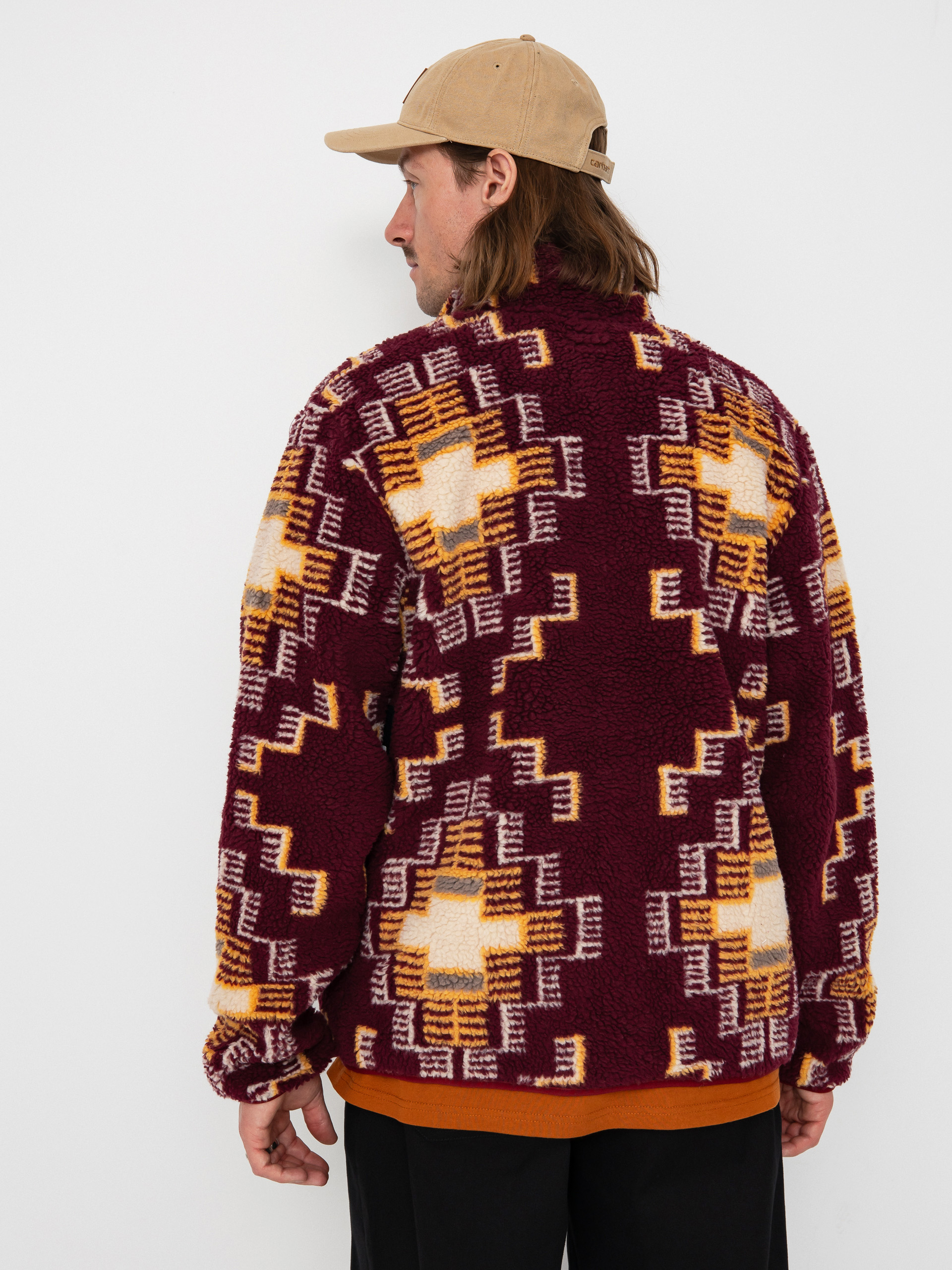 Brixton Arctic Fleece Mock Neck Jacke (light cabernet)