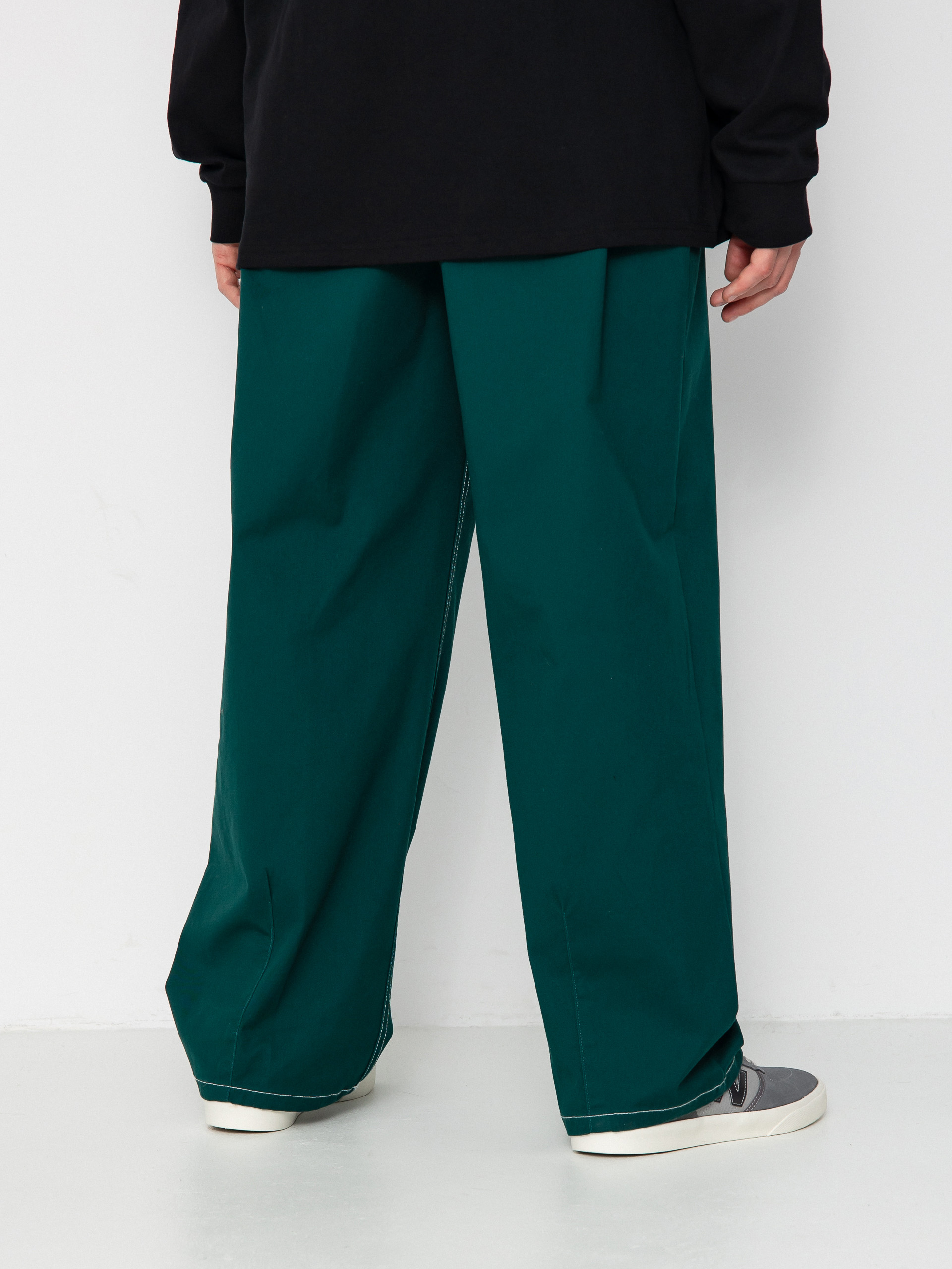 Brixton Baggy Skate Pants (deep emerald)