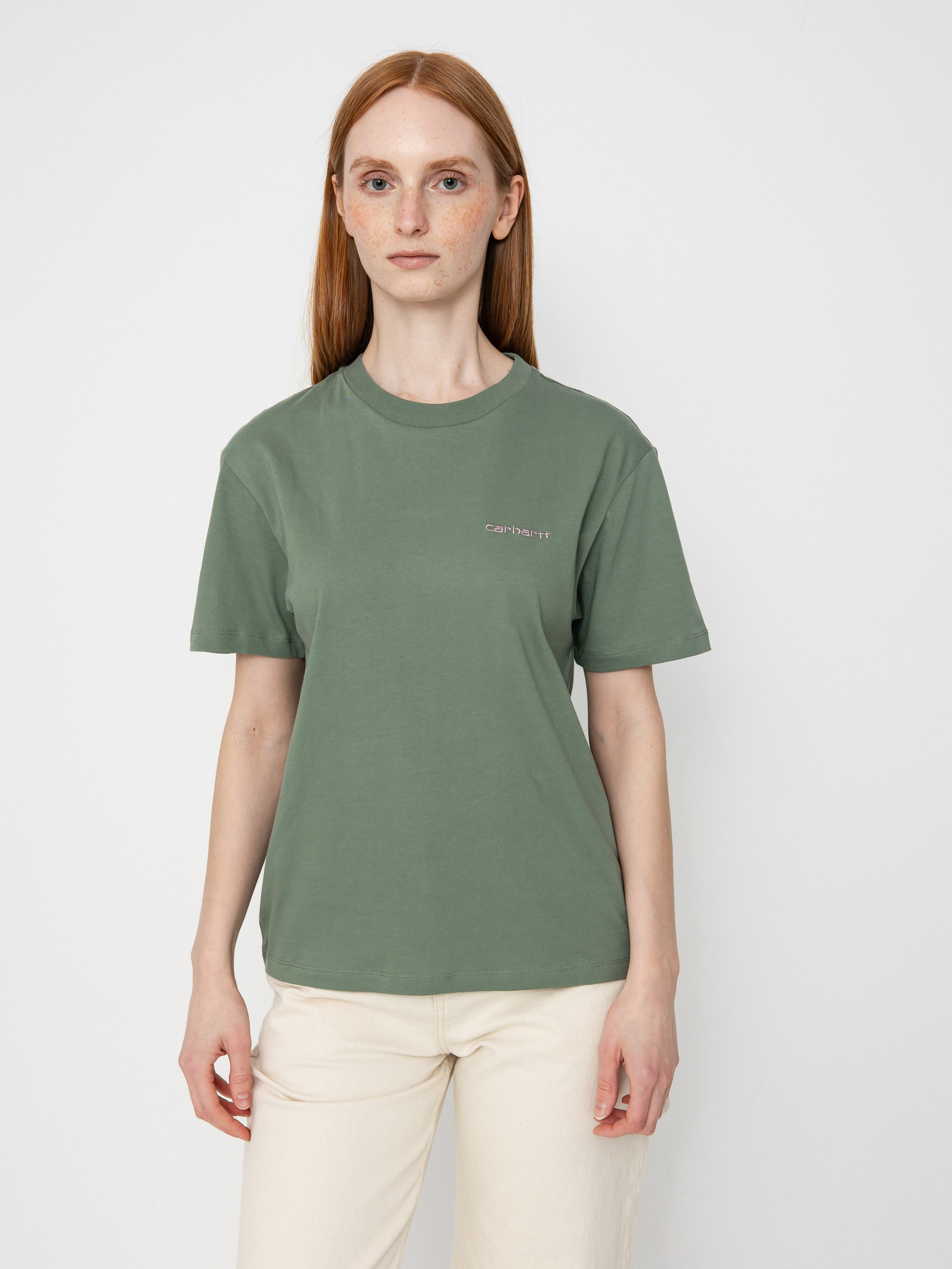 Carhartt WIP Script Embroidery Wmn T-Shirt (park/hortensia)