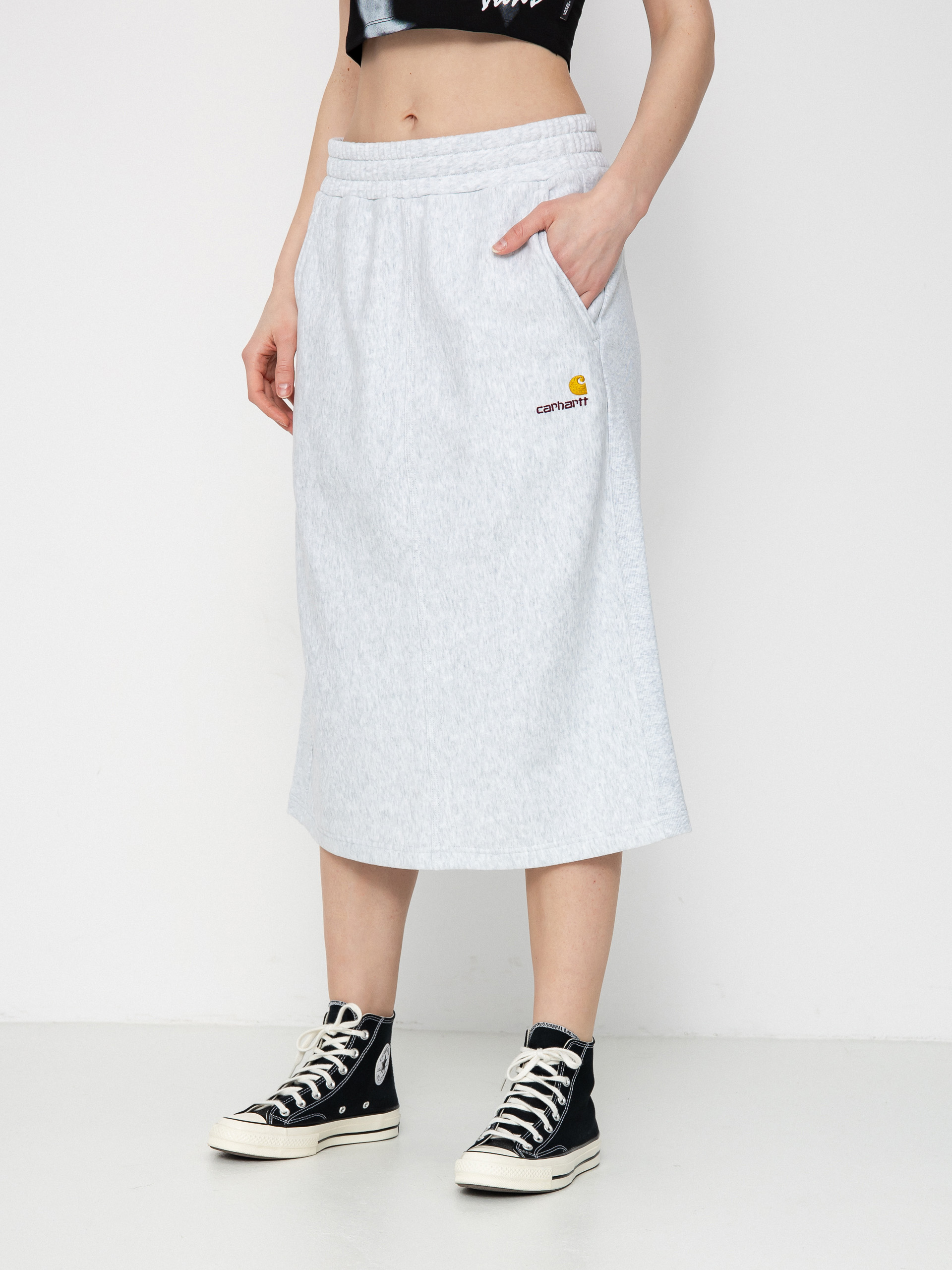 Carhartt WIP American Script Wmn Skirt - grey (ash heather)