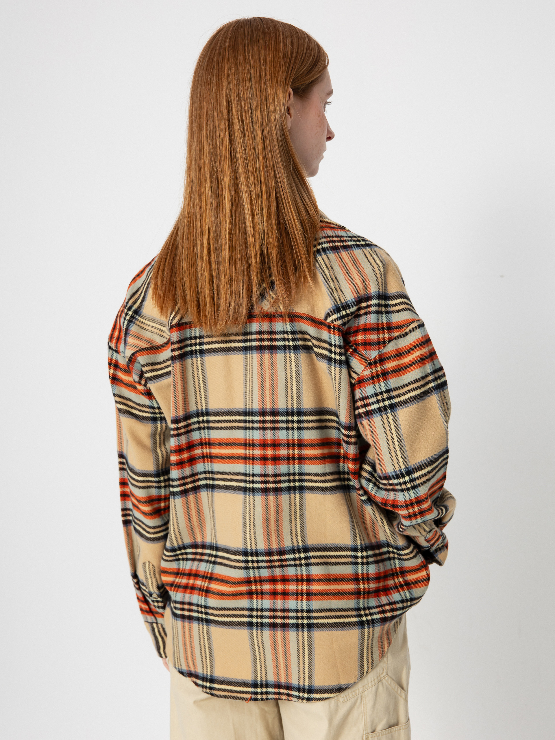 Brixton Bowery Classic Flannel Wmn Hemd (sand/burnt brick/black plaid)