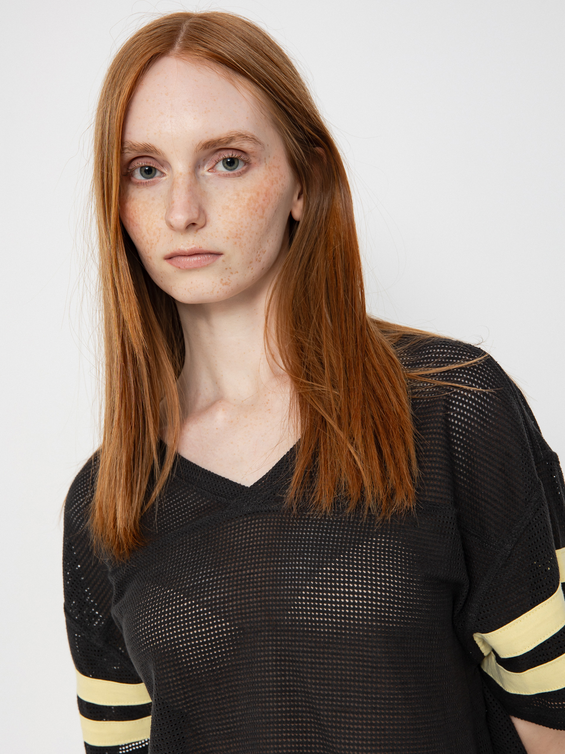 Brixton Varsity Football Mesh Wmn T-Shirt (washed black)