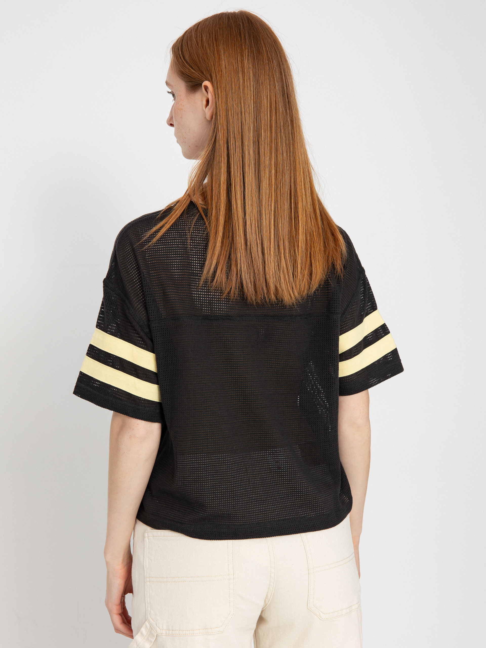 Brixton Varsity Football Mesh Wmn T-Shirt (washed black)