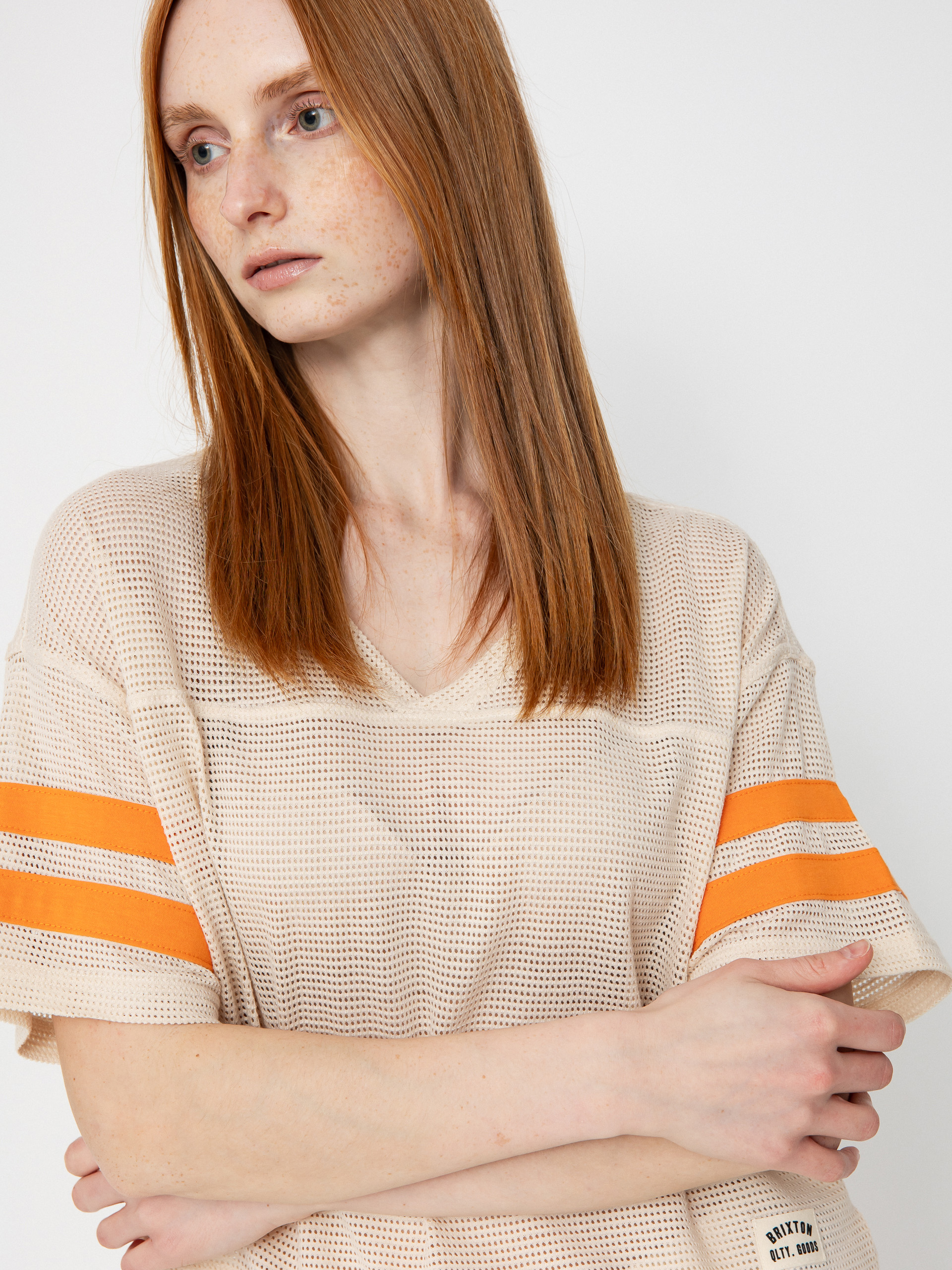 Brixton Varsity Football Mesh Wmn T-Shirt (whitecap)