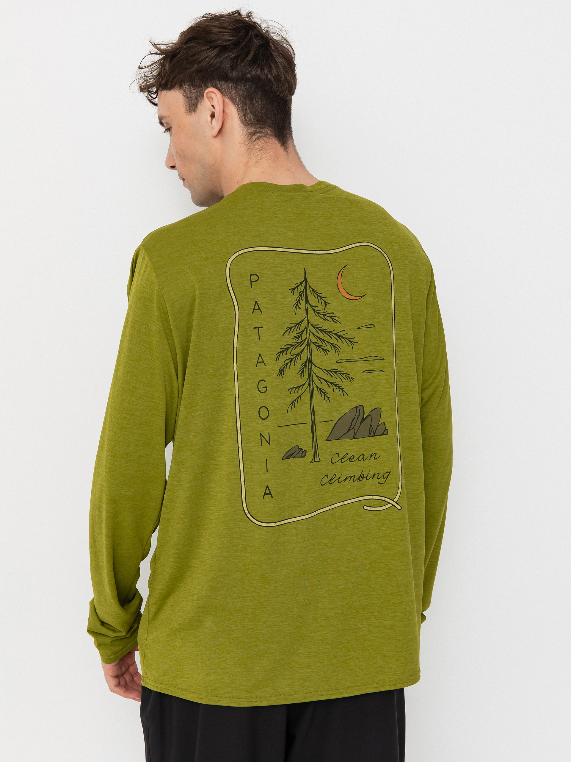 Patagonia Cap Cool Daily Graphic Longsleeve - green (clean climb