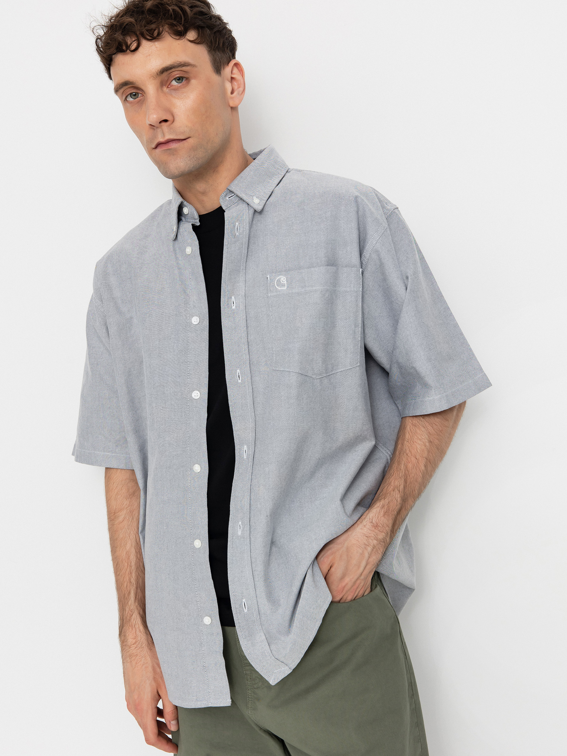 Carhartt WIP Braxton Shirt - grey (graphite/wax)