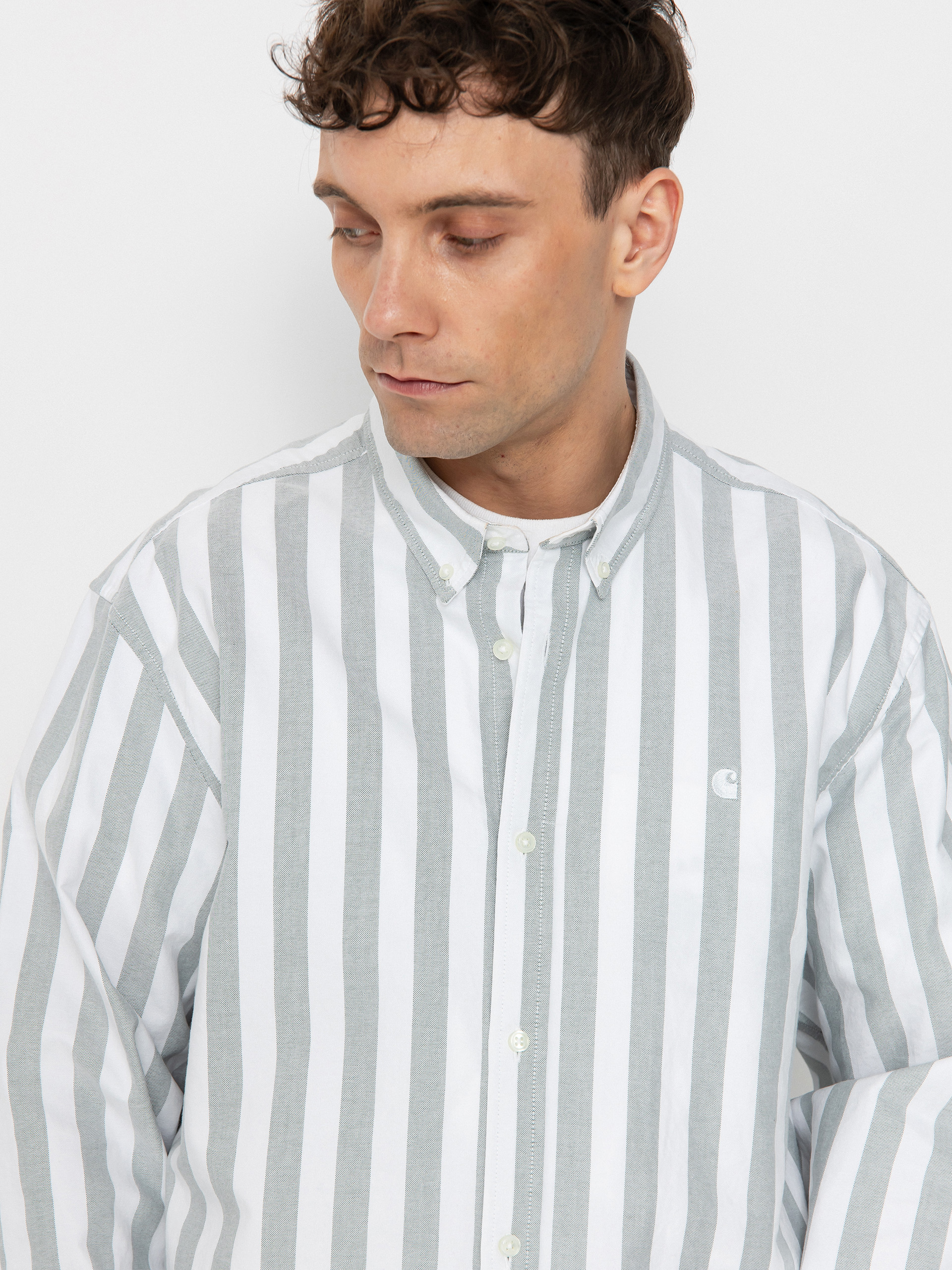 Carhartt WIP Dillion Shirt (dillion stripe/park/white)
