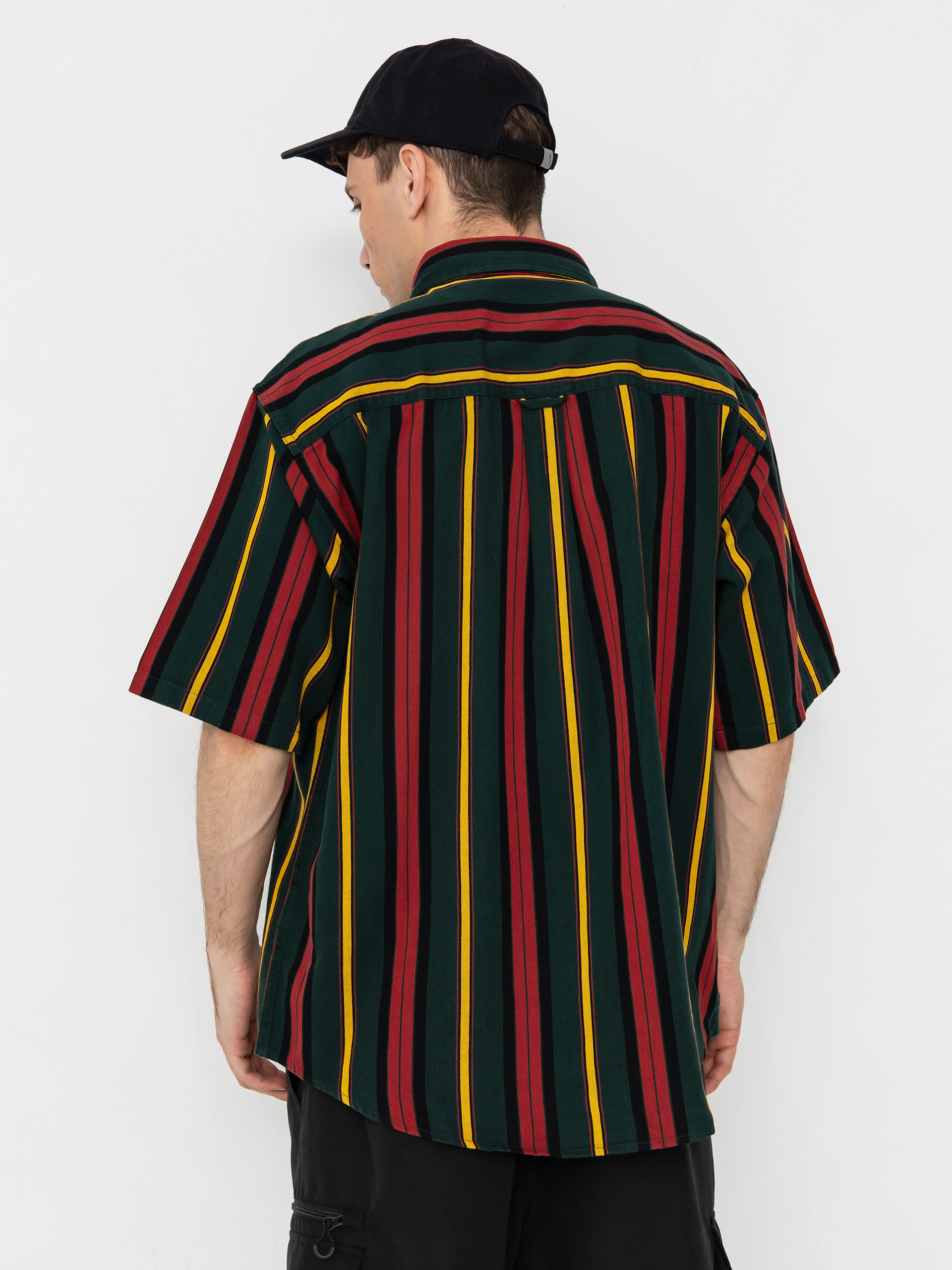 Carhartt WIP Jarrell Shirt (jarrell stripe/conifer/black)