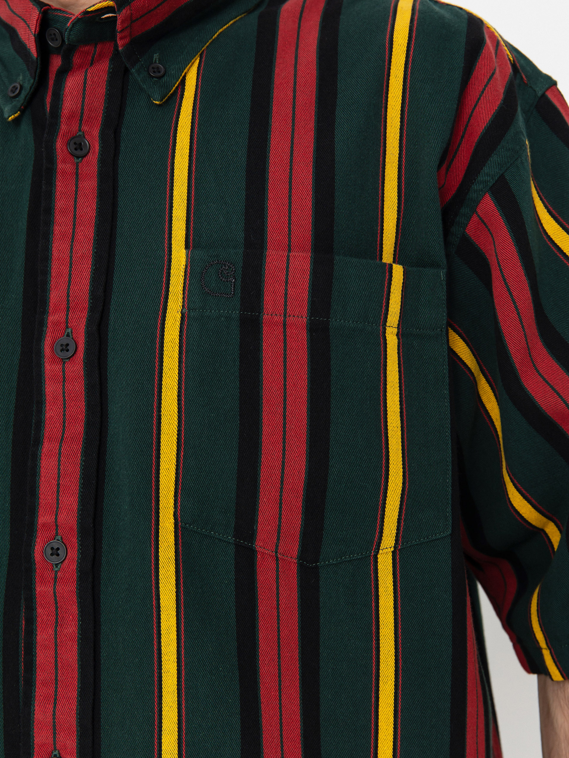 Carhartt WIP Jarrell Shirt (jarrell stripe/conifer/black)