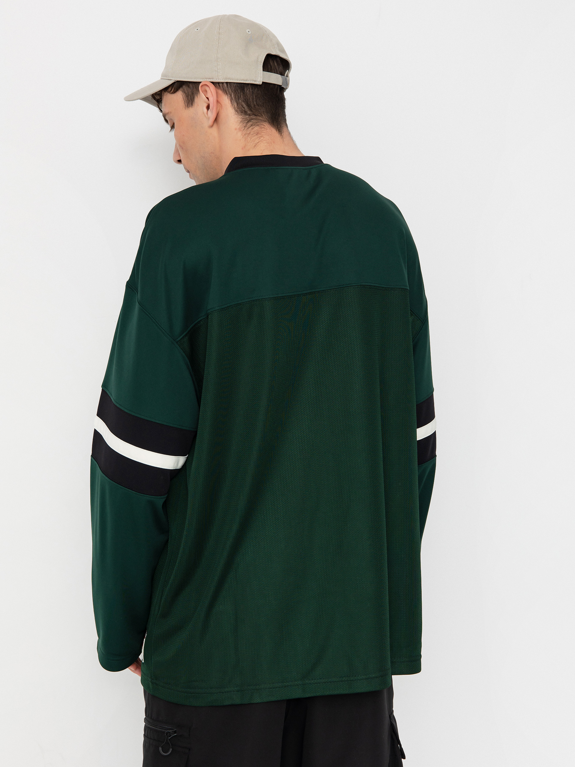 Carhartt WIP Detroit Mesh Longsleeve - green (conifer/black/wax)