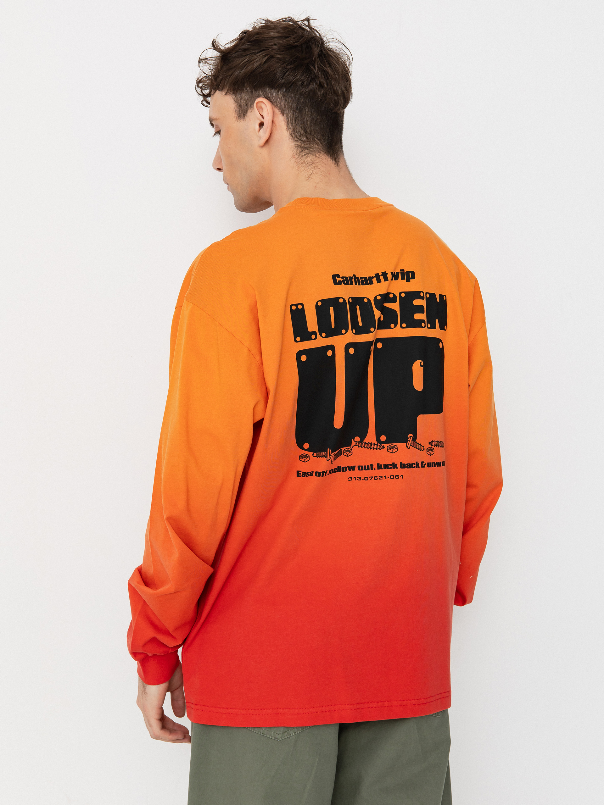 Carhartt WIP Light Work Longsleeve - orange (pumpkin/cherry)