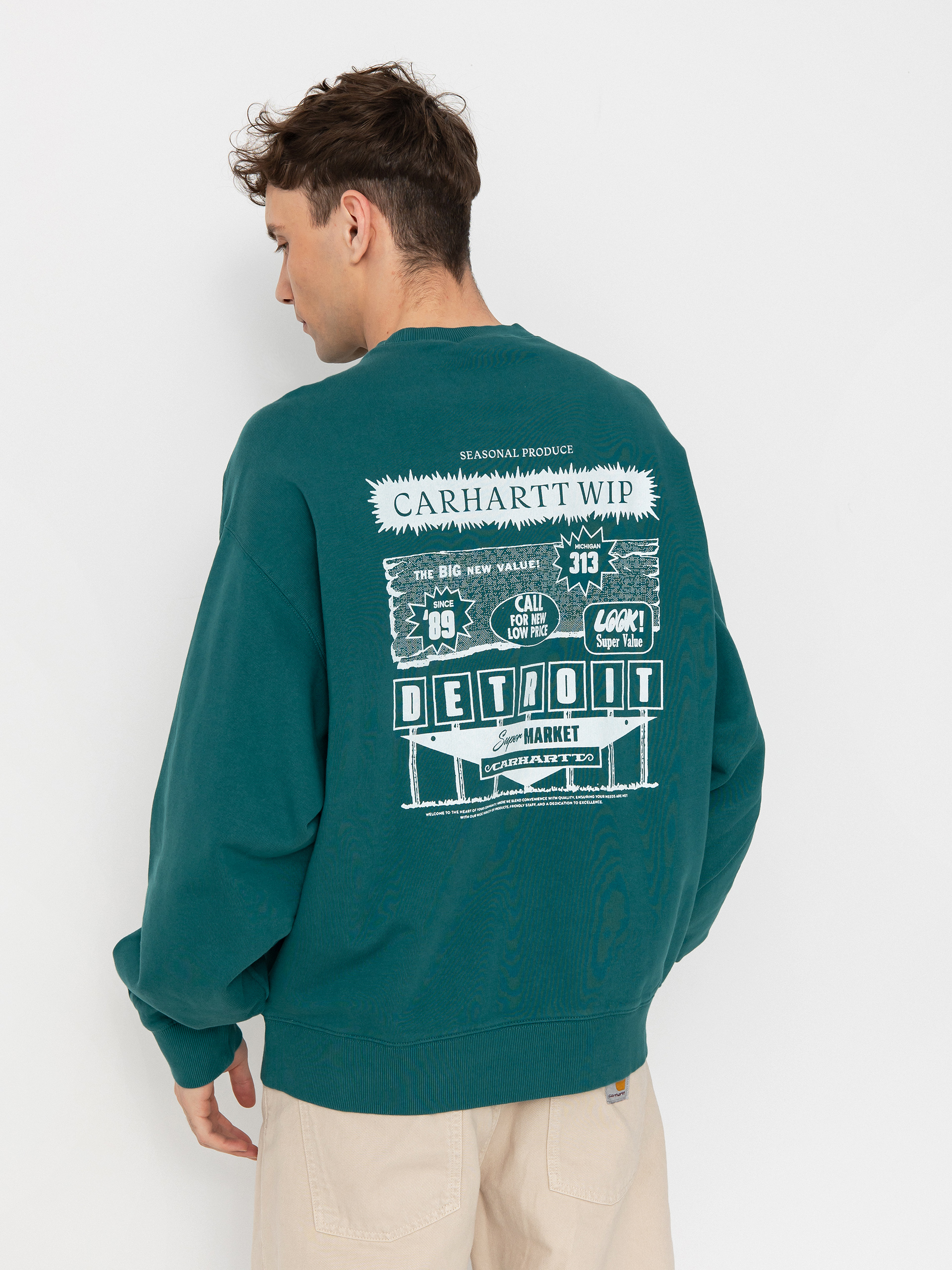Carhartt WIP Catalogue Sweatshirt green (rainforest/white)