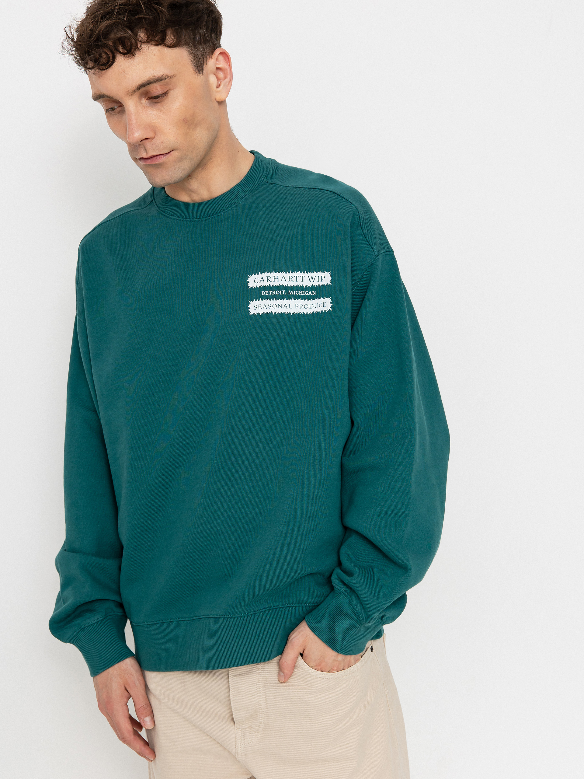 Carhartt WIP Catalogue Sweatshirt (rainforest/white)