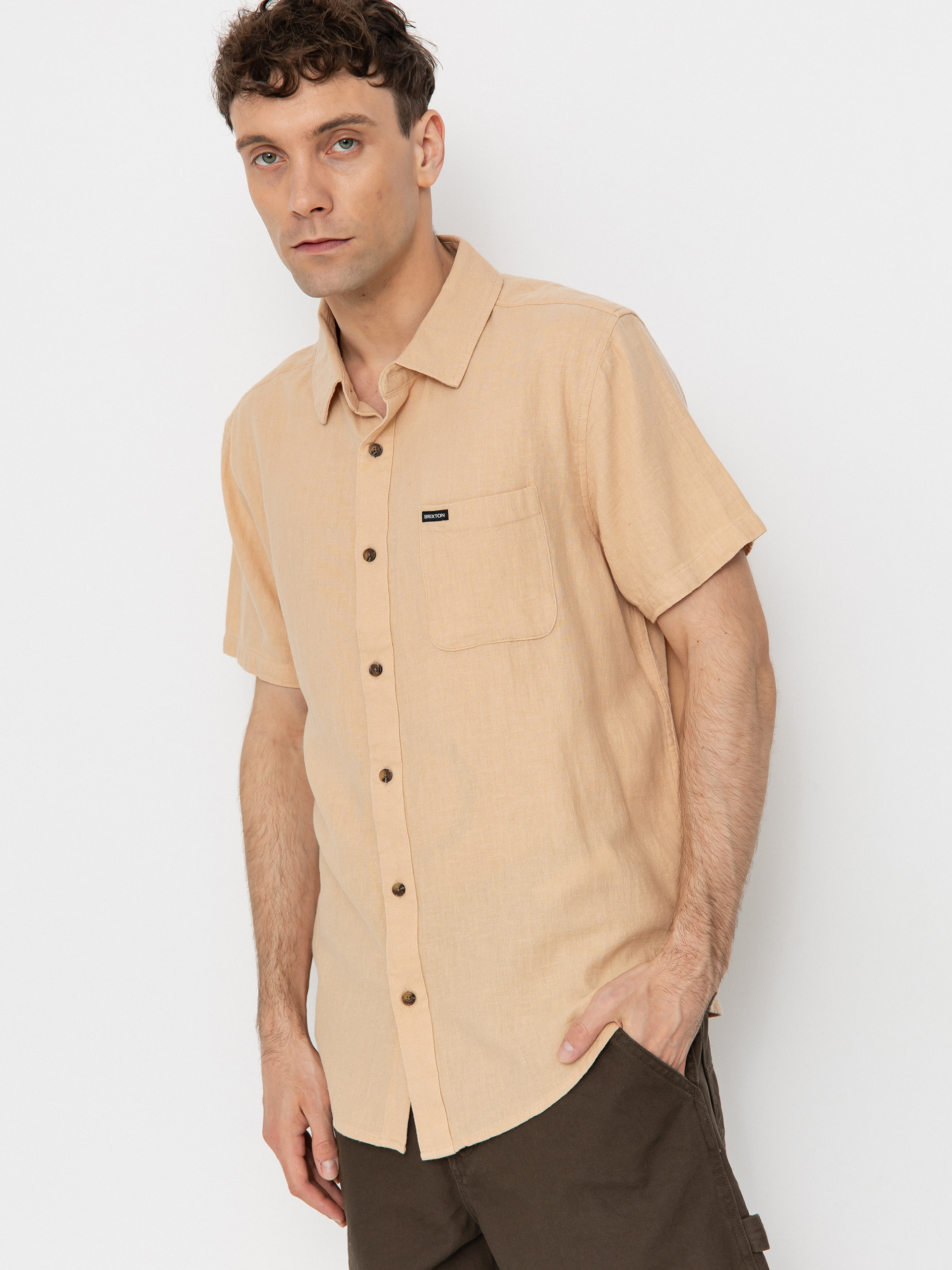 Brixton Charter Org Cttn Shirt (hazelnut)