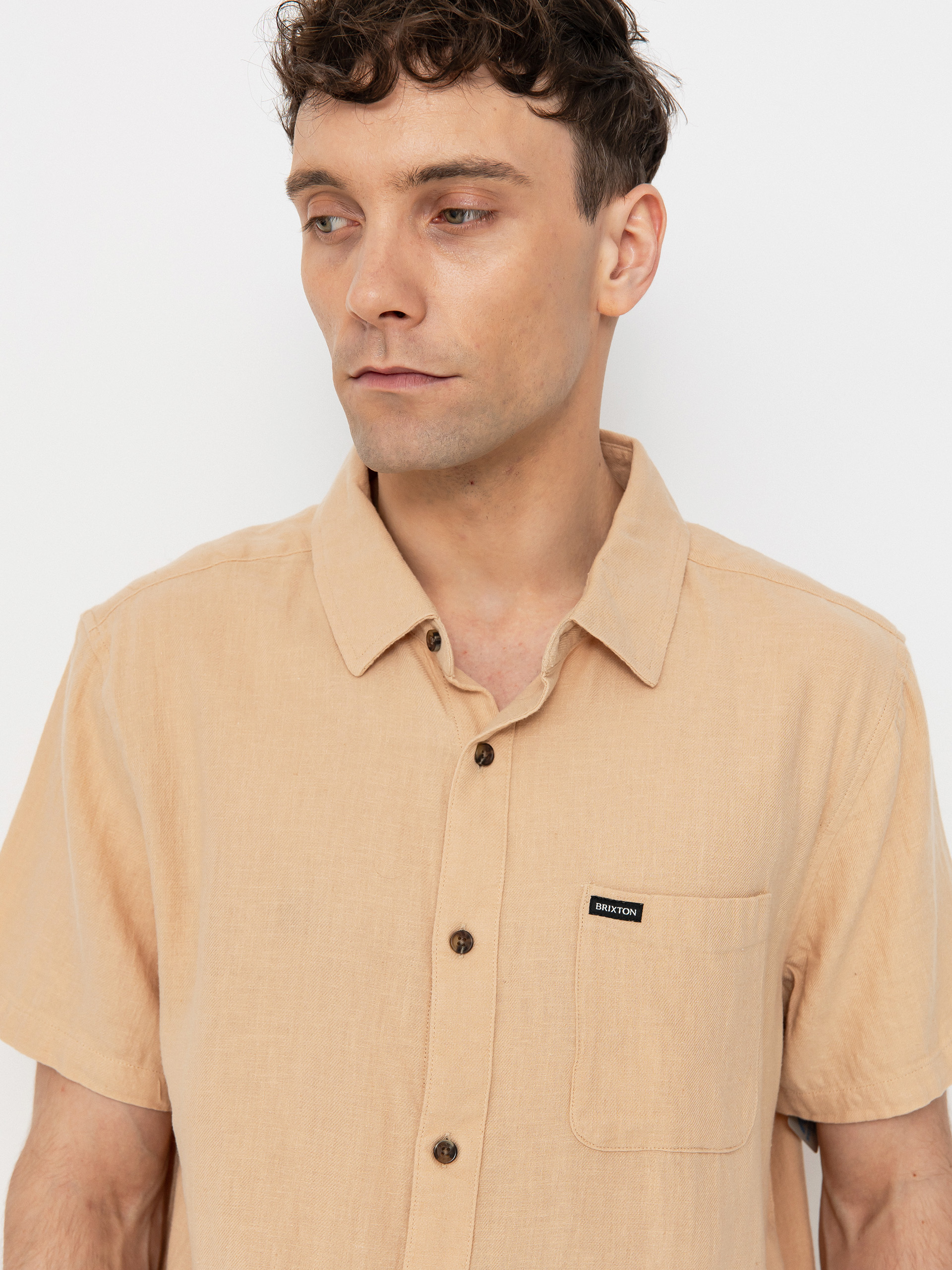 Brixton Charter Org Cttn Shirt (hazelnut)
