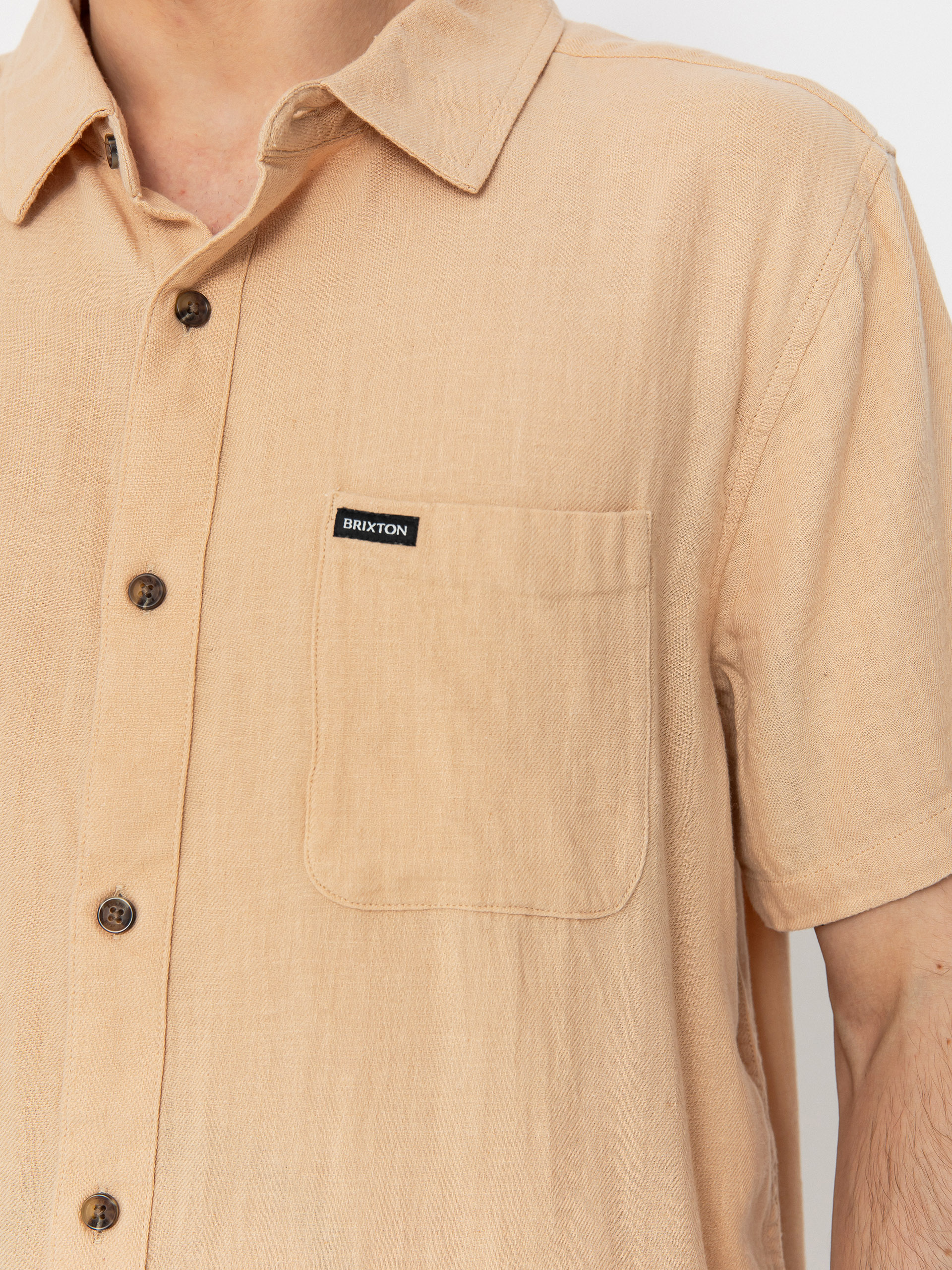 Brixton Charter Org Cttn Shirt (hazelnut)