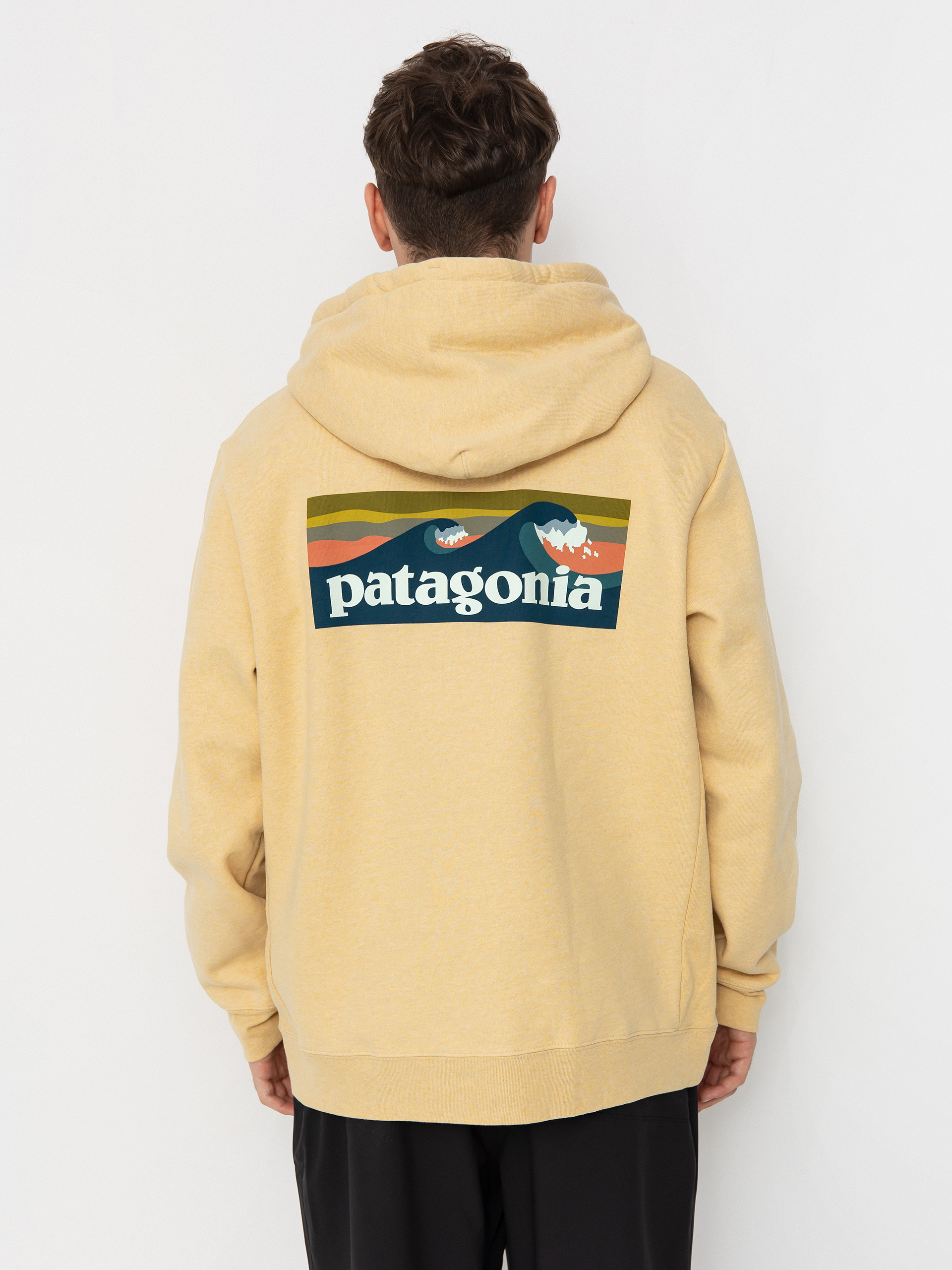Patagonia Hoodie Boardshort Logo Uprisal HD - yellow (beeswax tan)