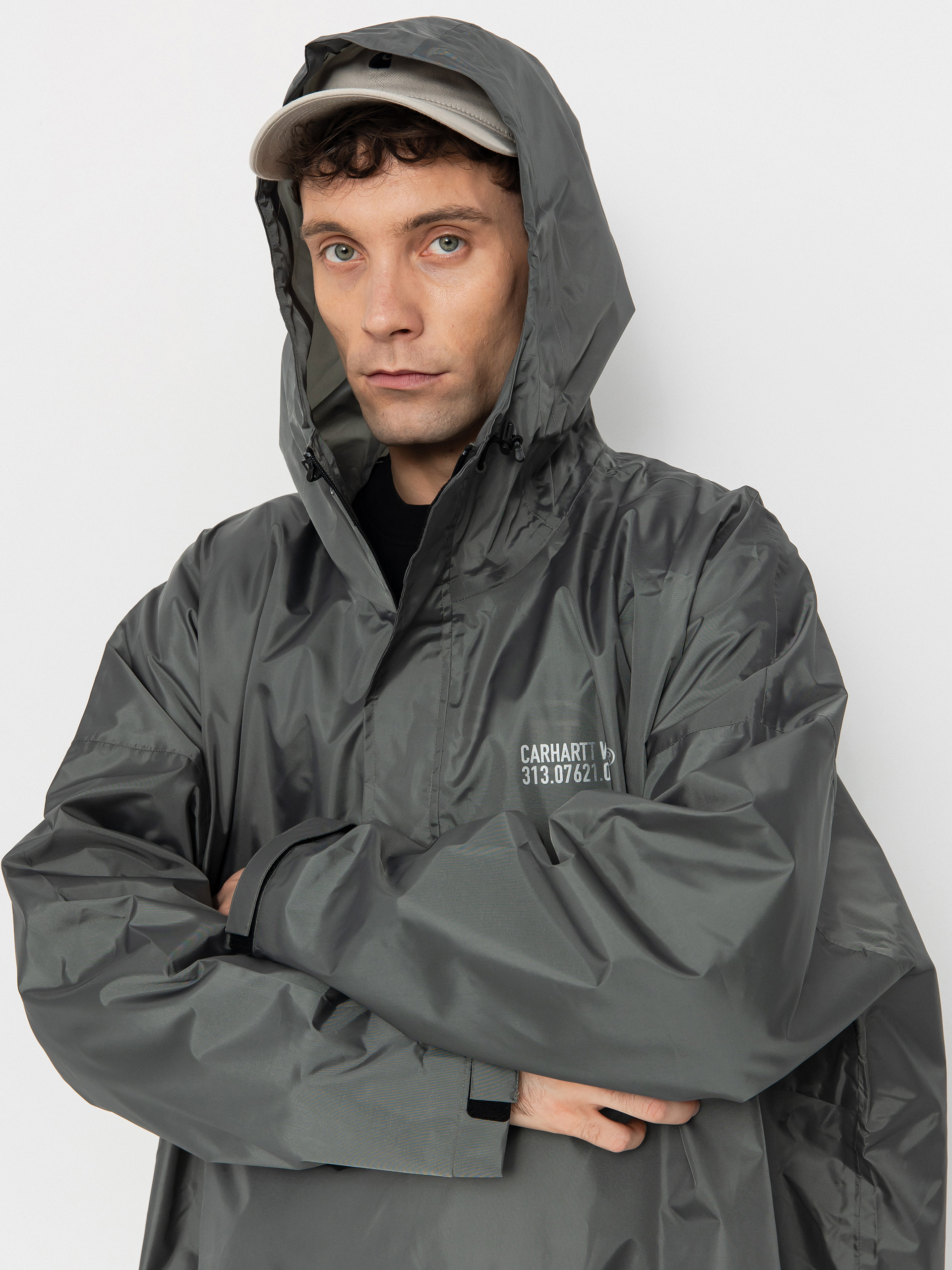 Carhartt WIP Akcesoria Tour Packable Rain Poncho (smoke green/reflective)