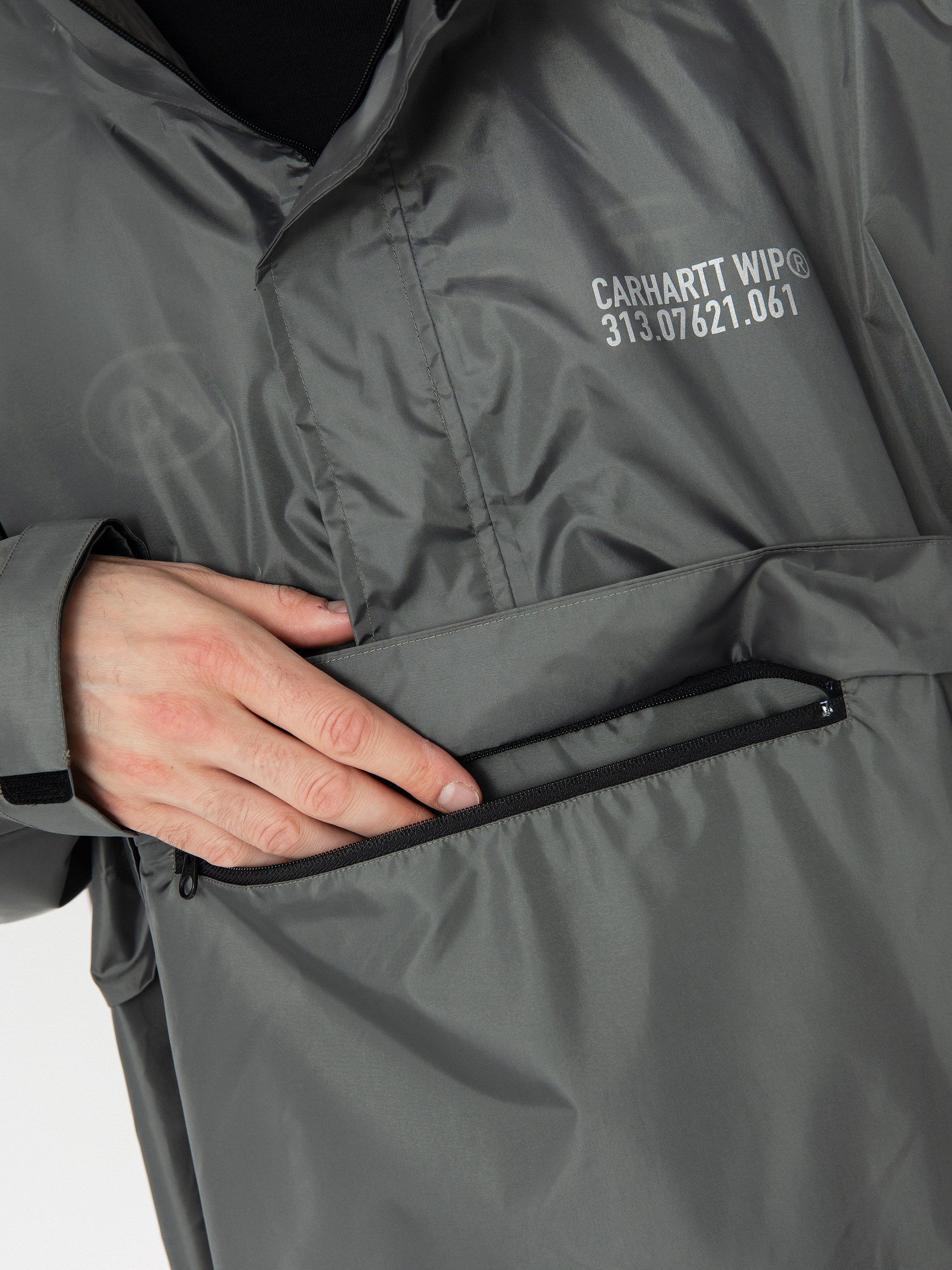 Carhartt WIP Akcesoria Tour Packable Rain Poncho (smoke green/reflective)