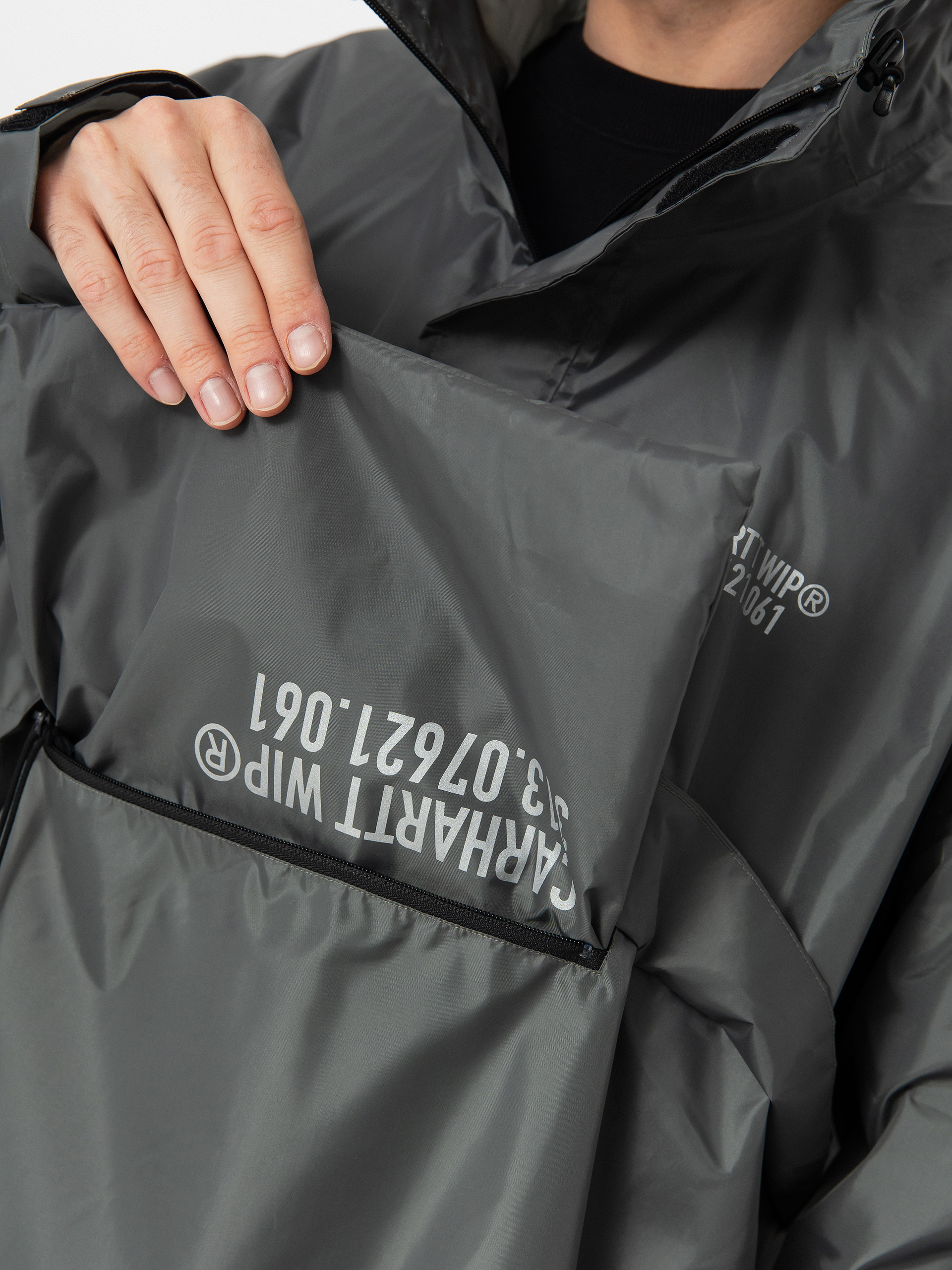 Carhartt WIP Akcesoria Tour Packable Rain Poncho (smoke green/reflective)