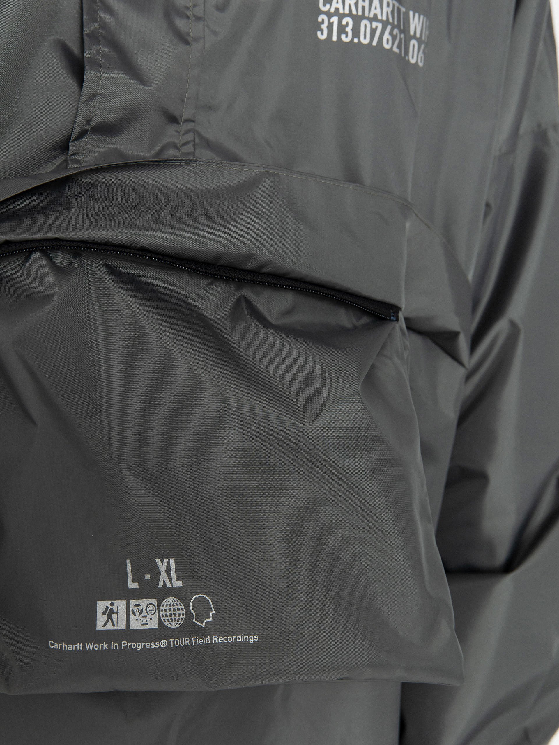 Carhartt WIP Akcesoria Tour Packable Rain Poncho (smoke green/reflective)