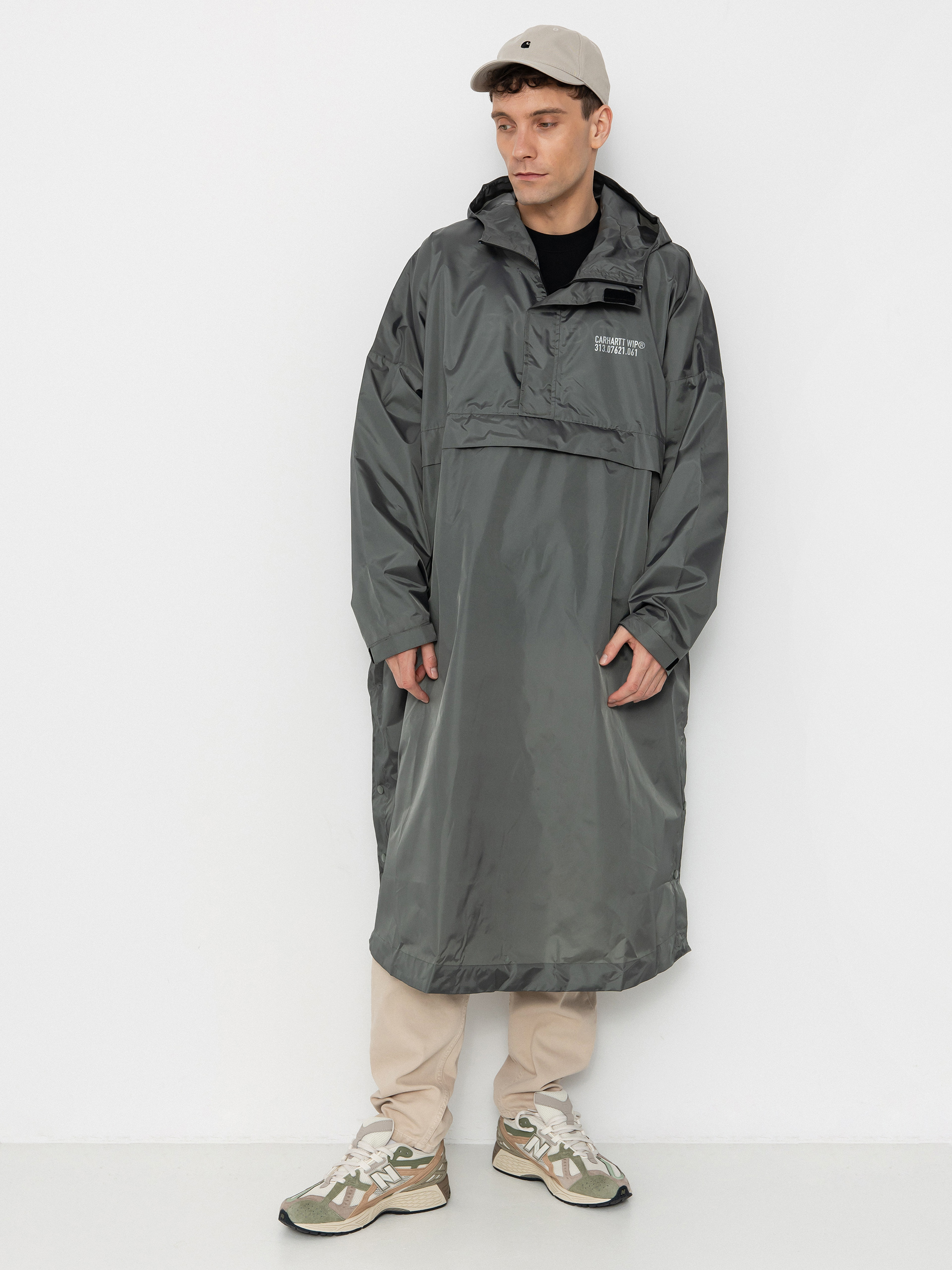 Carhartt WIP Akcesoria Tour Packable Rain Poncho (smoke green/reflective)