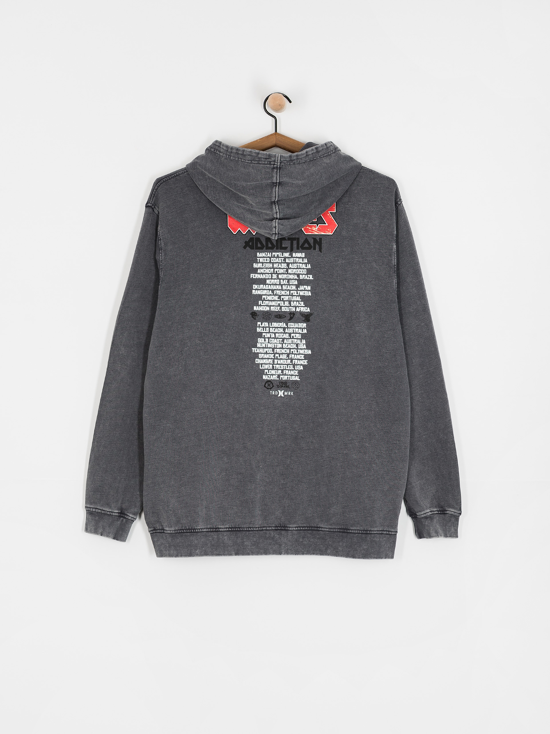 Hurley Hoodie Wave Addiction HD (dark stone grey)