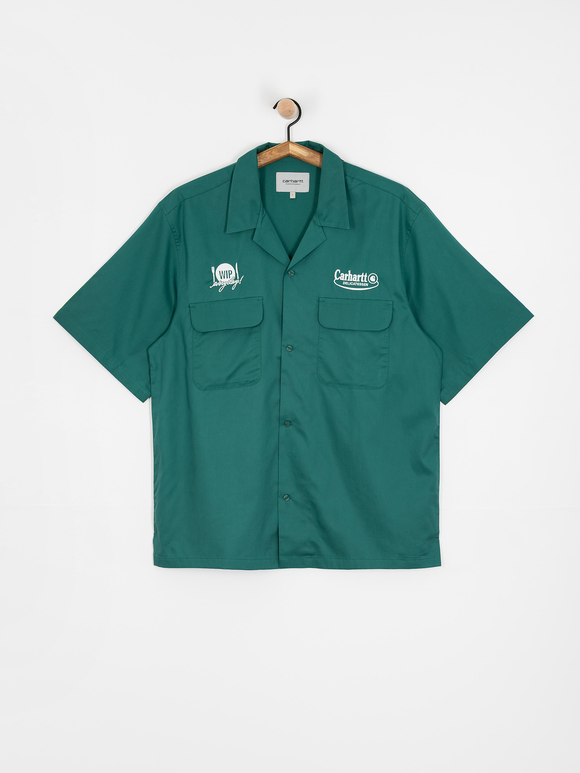 Carhartt WIP Shirt Deli (rainforest/white)