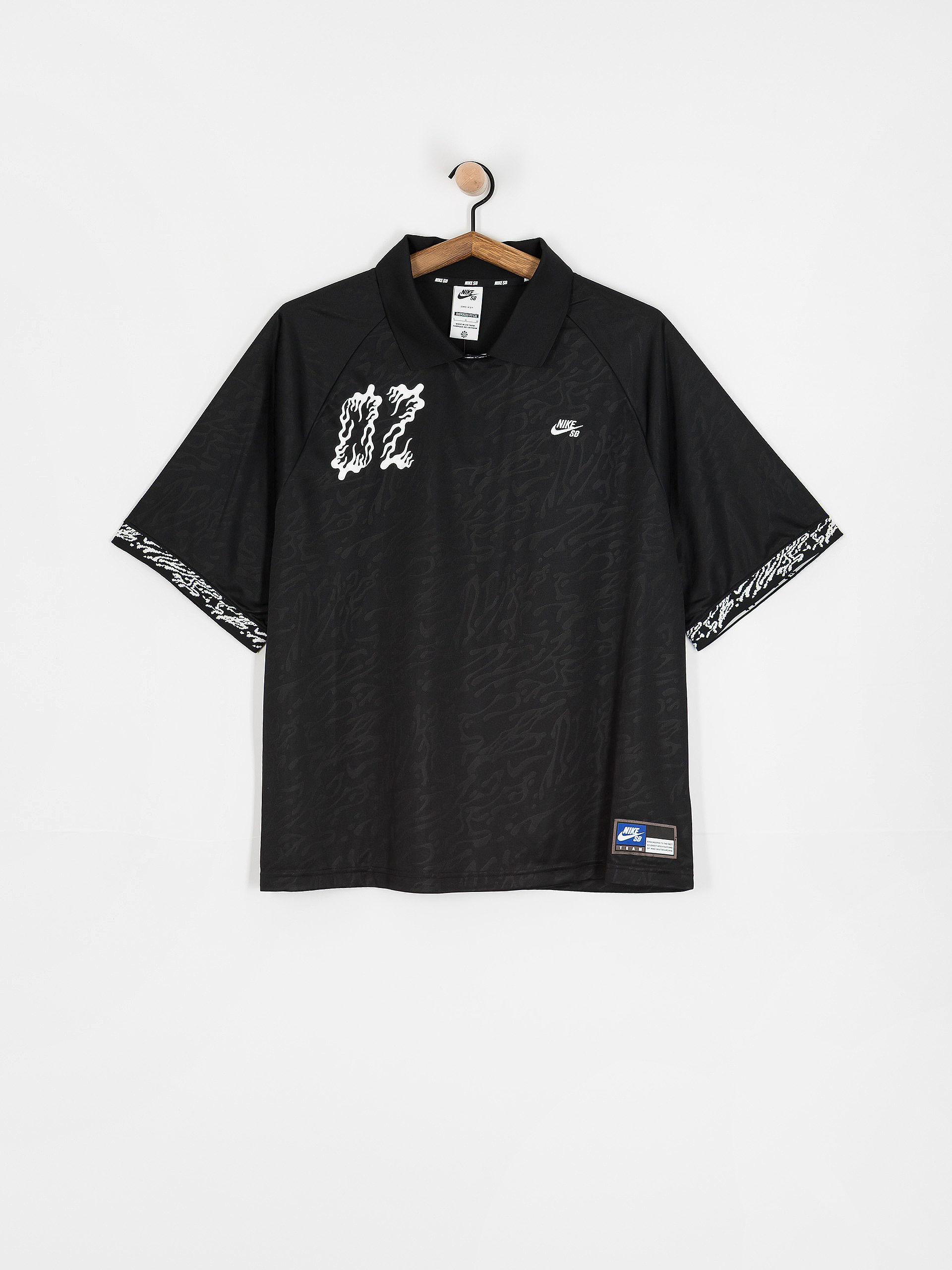 Nike SB T-Shirt Dri Fit Jacquard - black (black/black/white)
