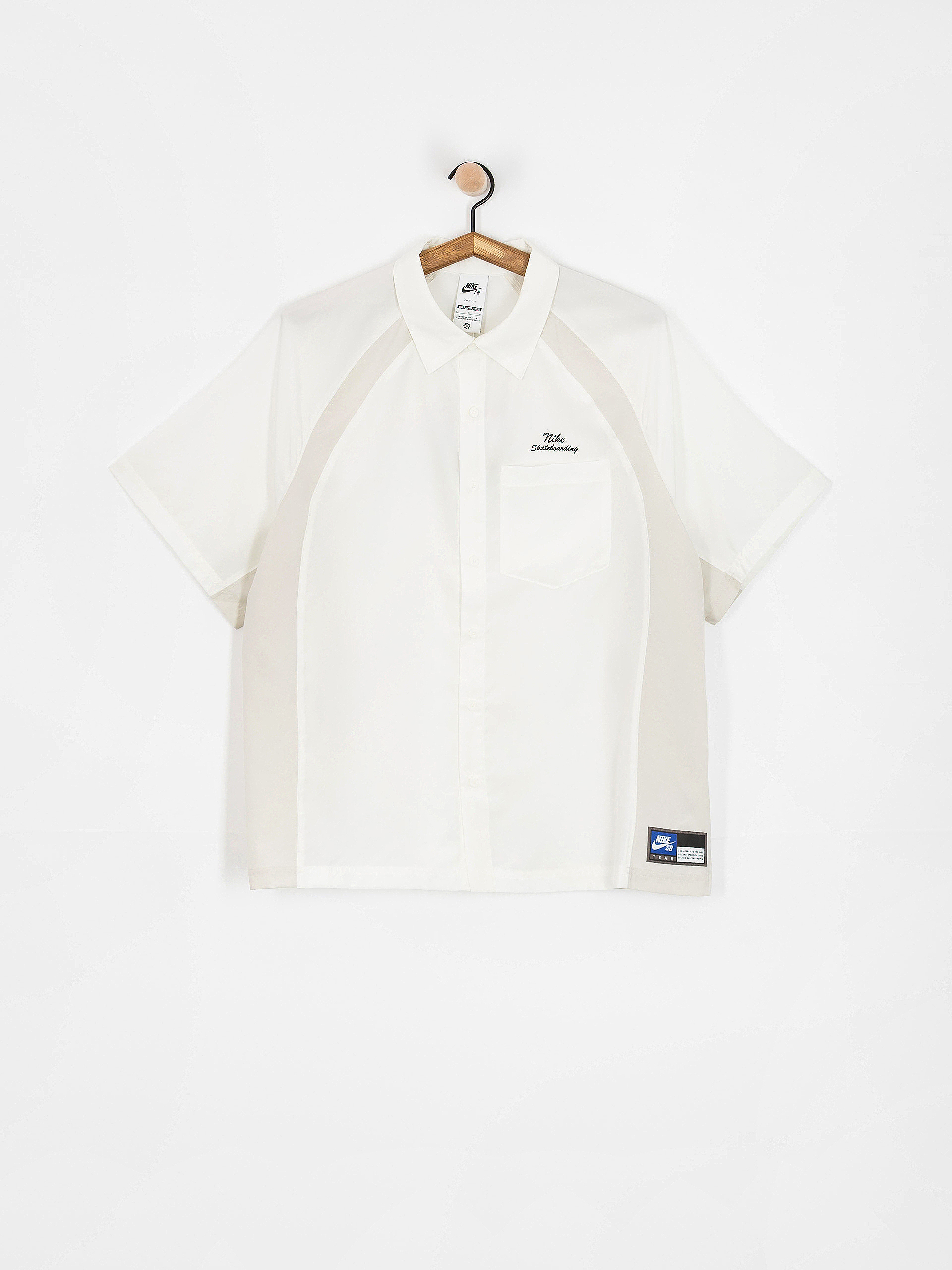 Nike SB Hemd Dri Fit Bowler2 Woven (sail/light bone/black)