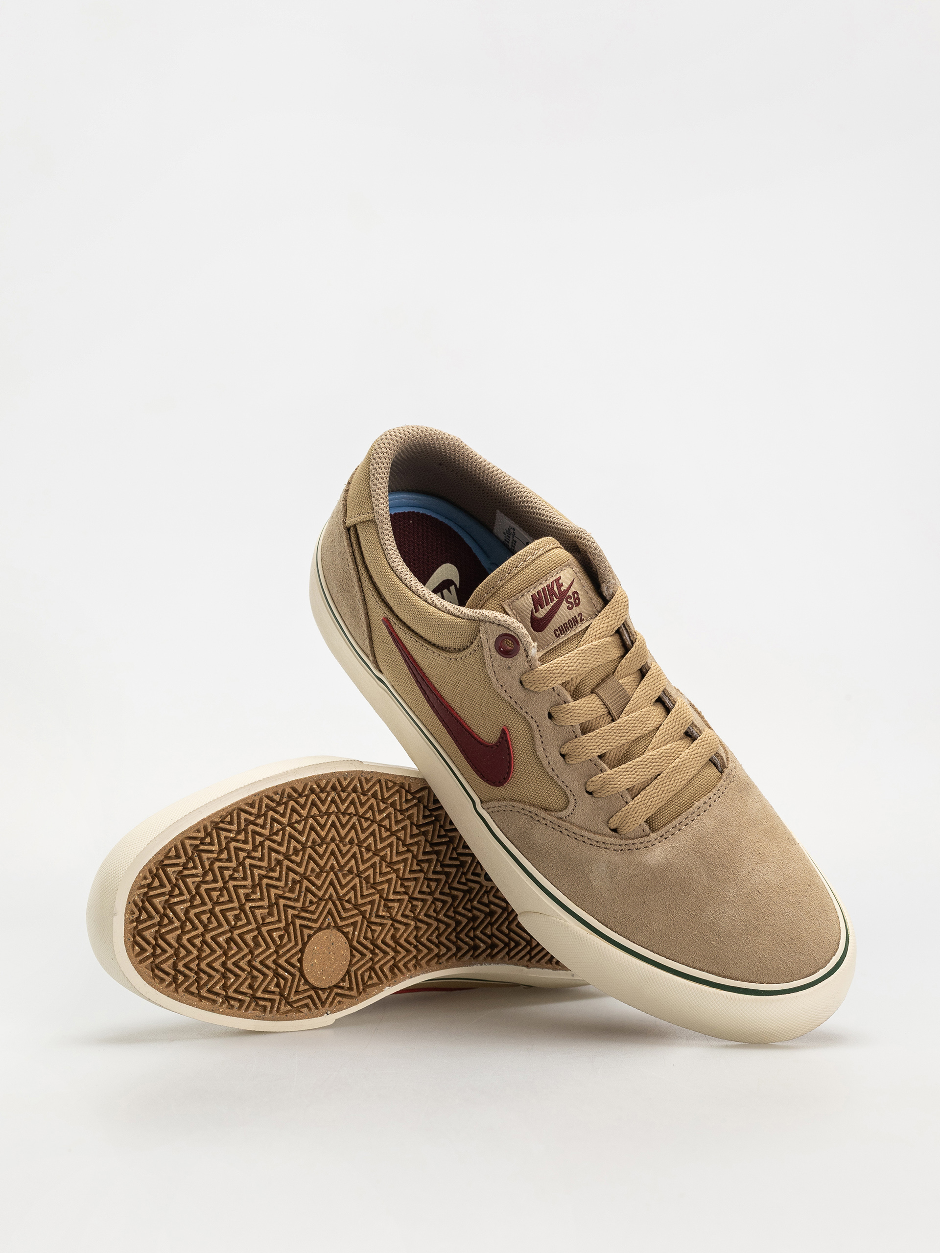 Nike SB Chron 2 Schuhe (parachute beige/dark team red)