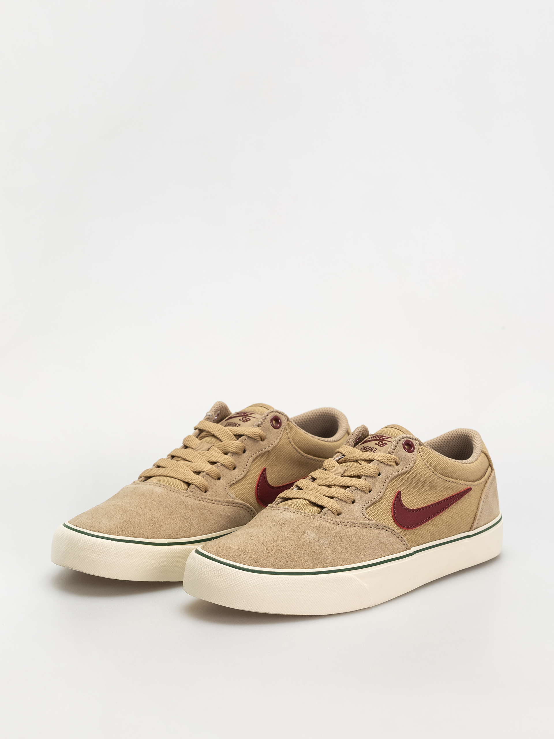 Nike SB Chron 2 Shoes (parachute beige/dark team red)