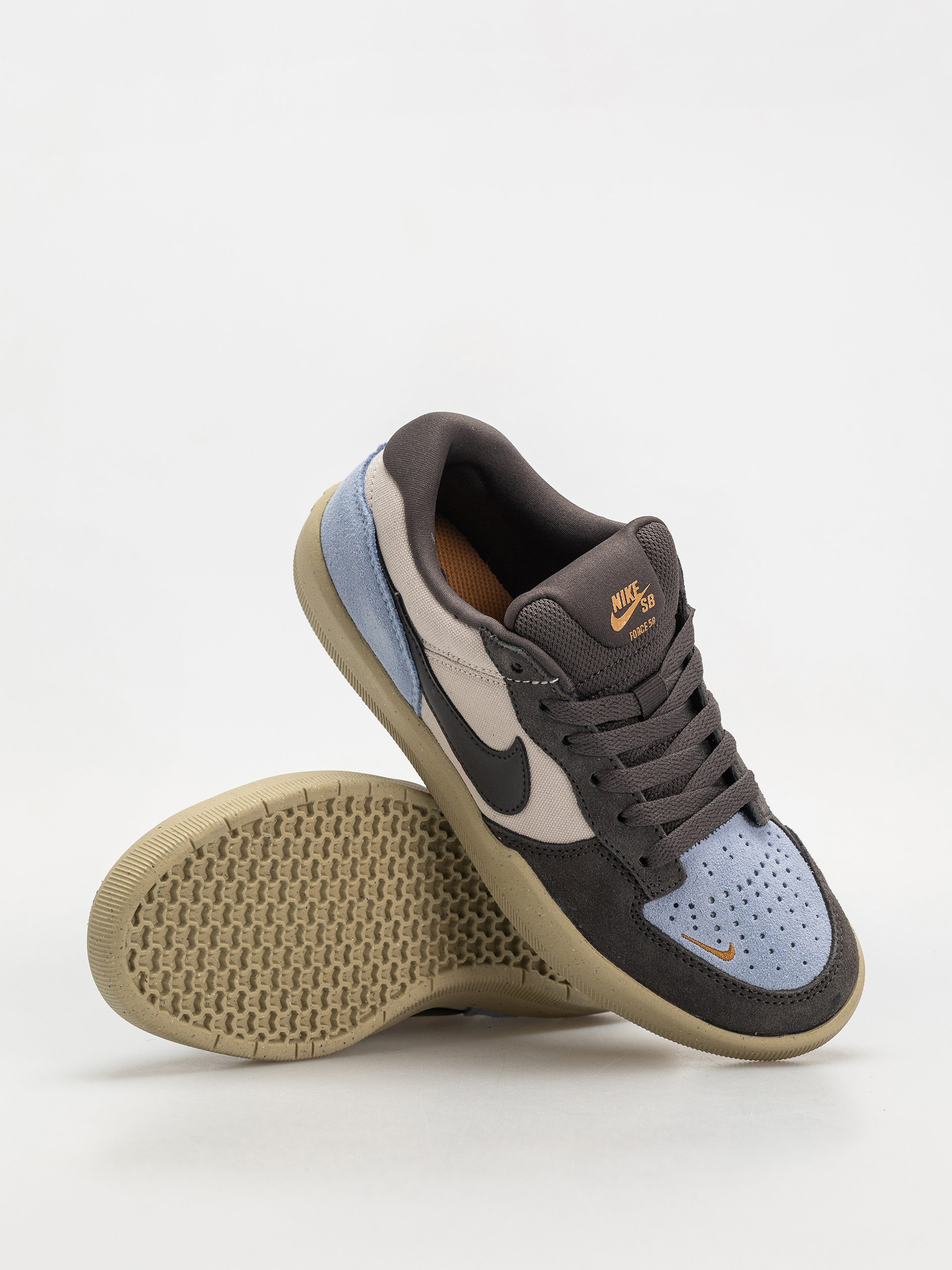 Nike SB Force 58 Shoes (lt orewood brn/medium ash psychic blue)