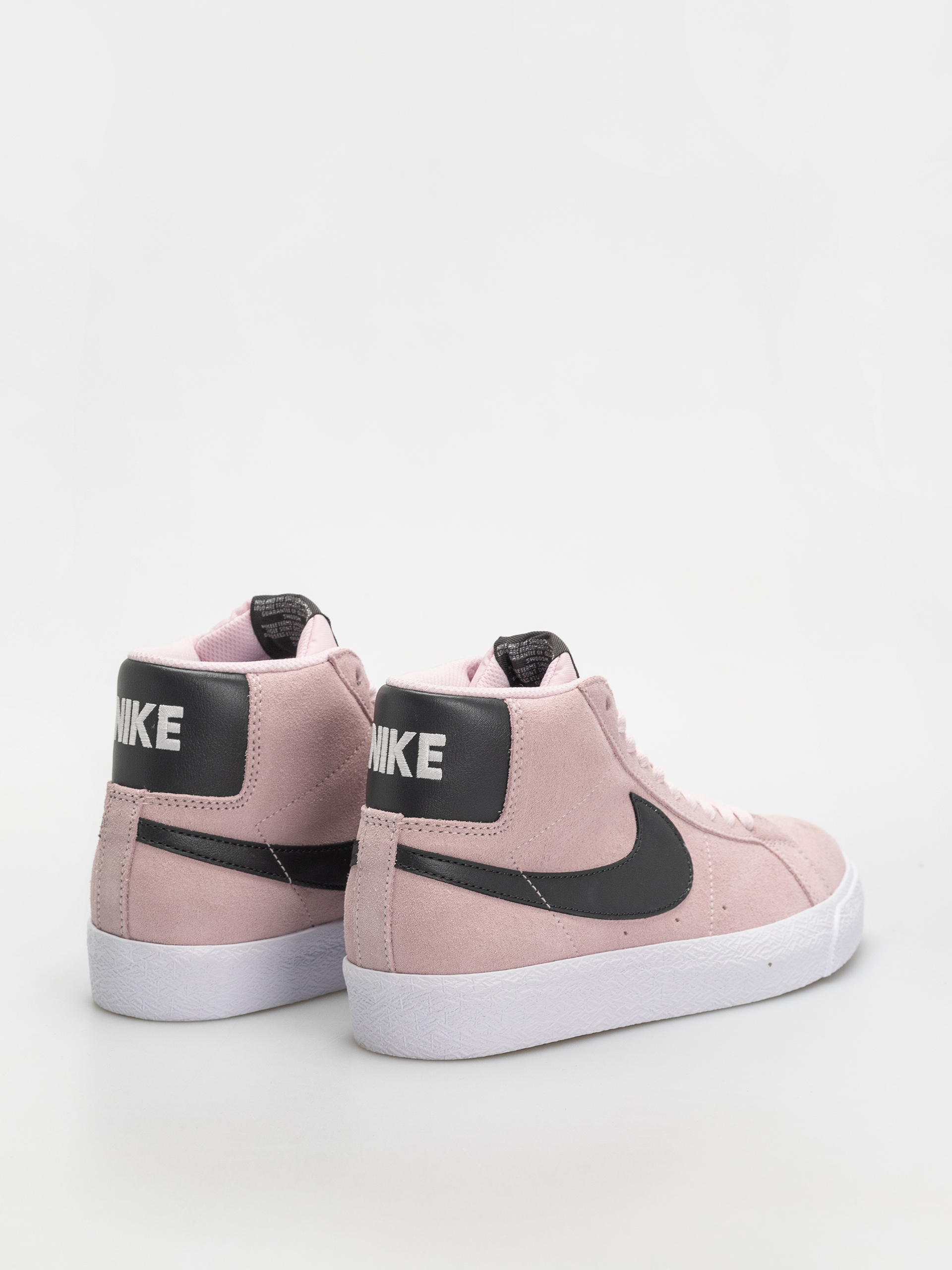 pink swoosh nike blazers