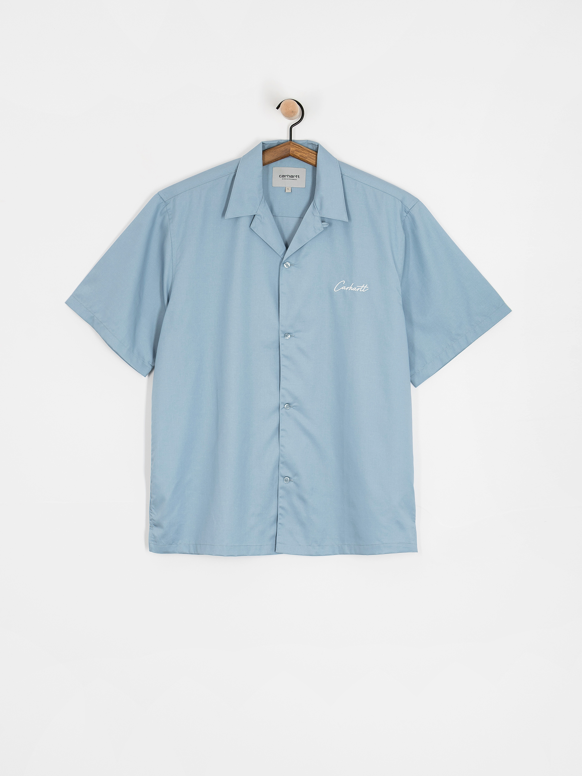 Carhartt WIP Delray Shirt (frosted blue/white)