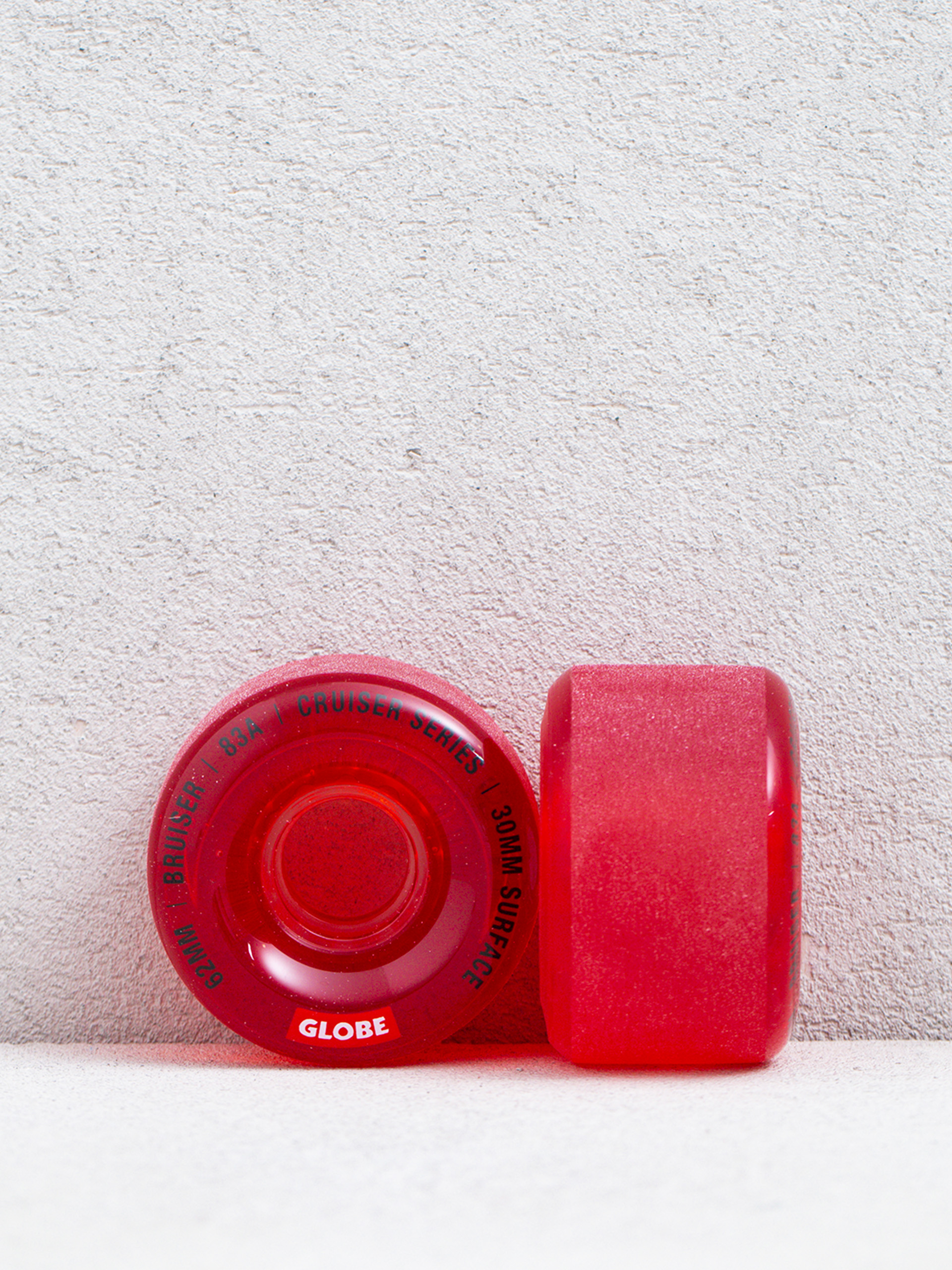 Globe Bruiser Wheels (clear red)