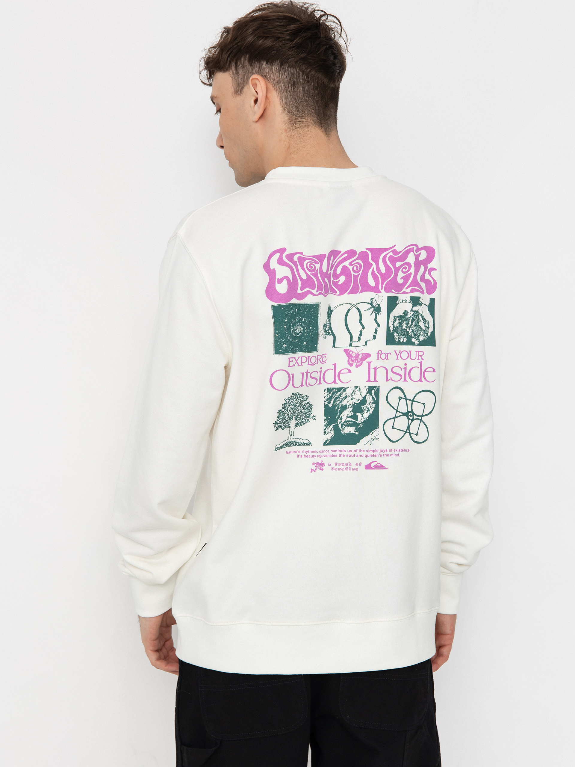 Quiksilver Graphic Mix Sweatshirt (snow white)