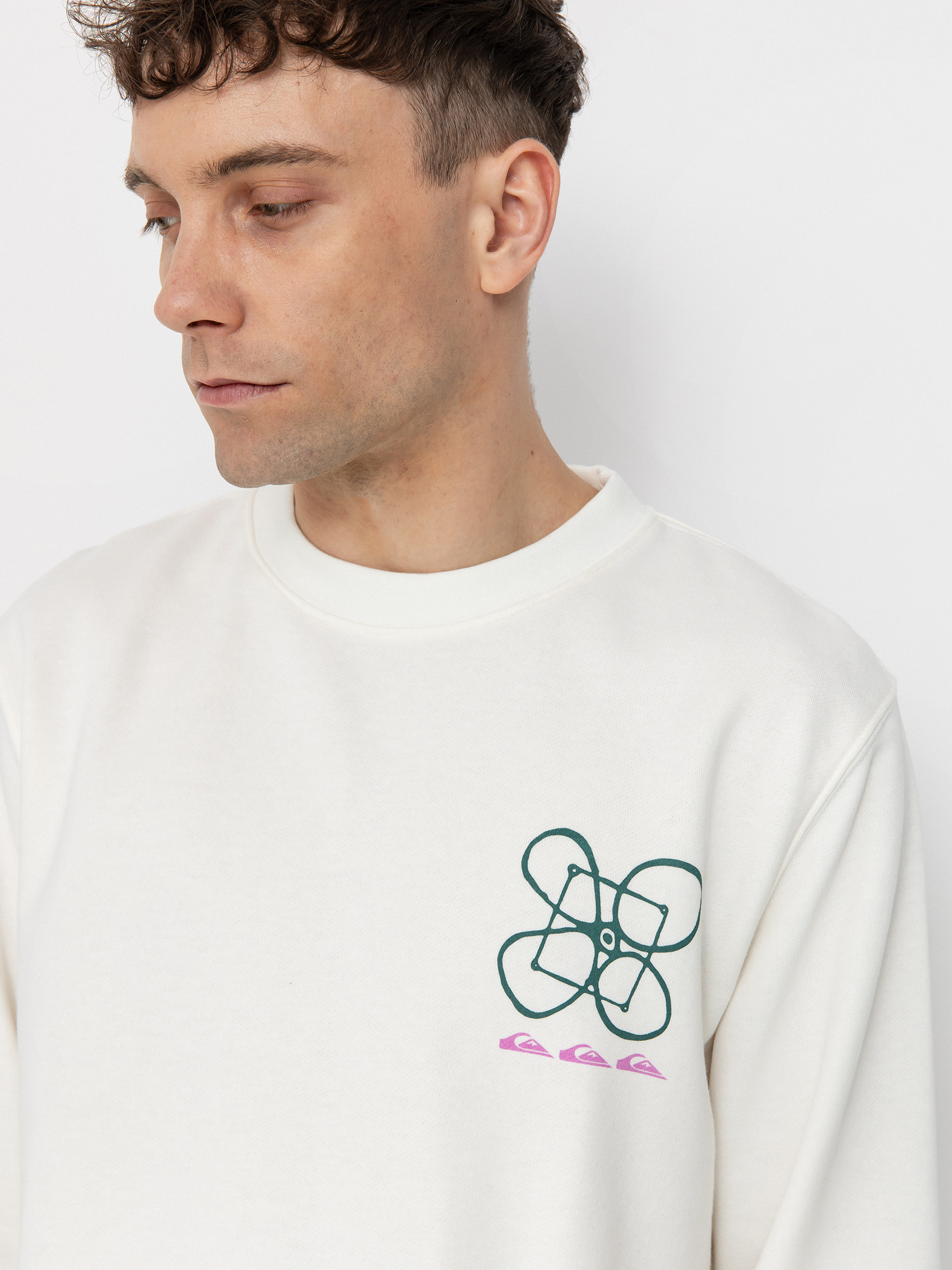 Quiksilver Graphic Mix Sweatshirt (snow white)