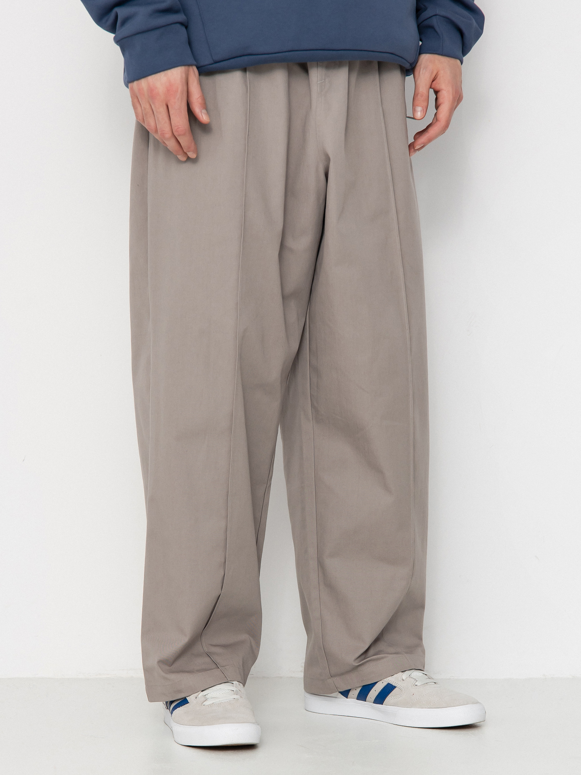 【Anyone more】23SS★ [MADE] Now Light Grey Pintuck Wide Pt String Pintuck Wide Sweatpants CO419 - Korean Women's