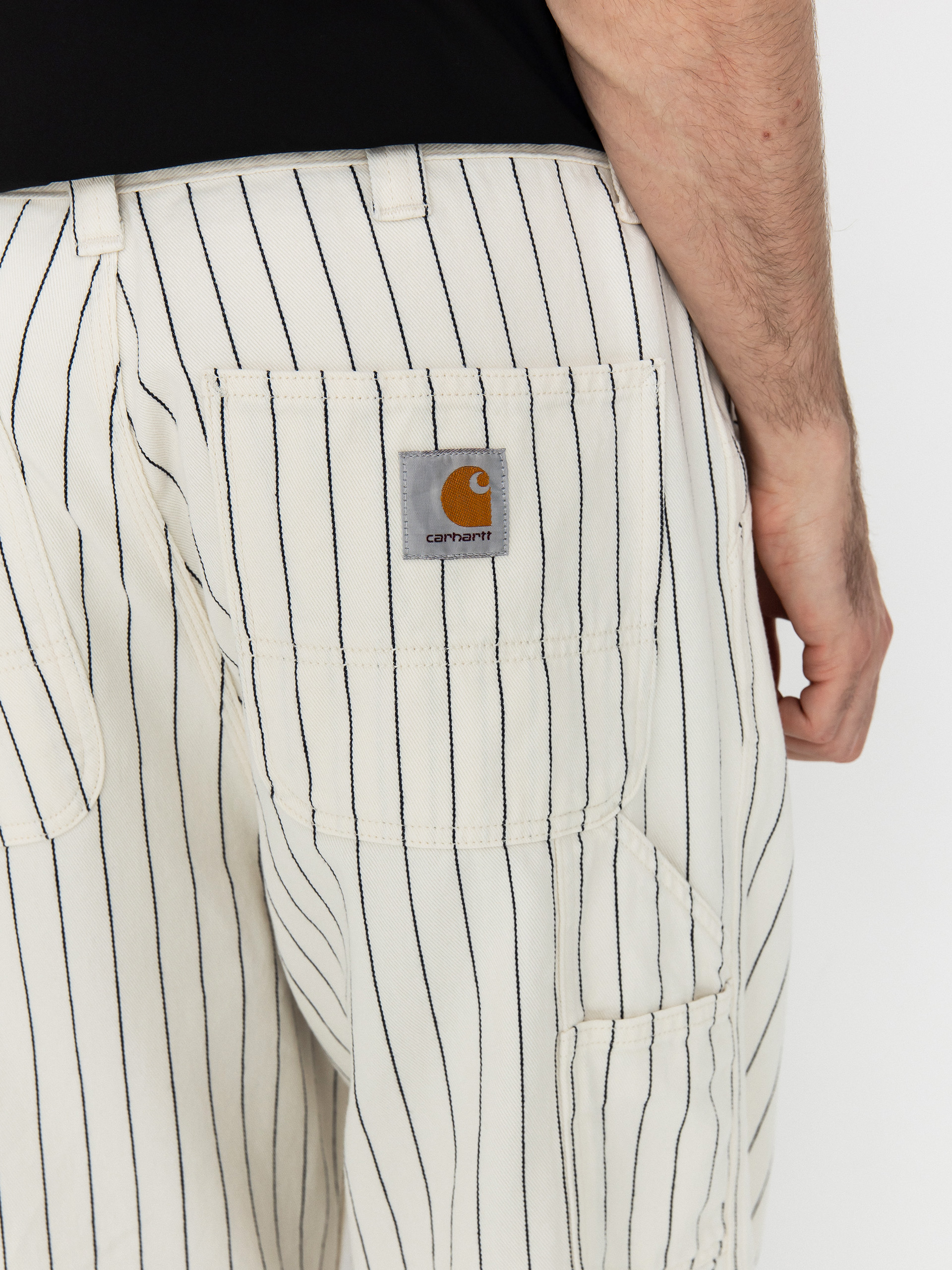 Carhartt OG SINGLE KNEE PANT ストライプ Men's Carhartt WIP OG Single Knee Pant - Black/Wax Seaton