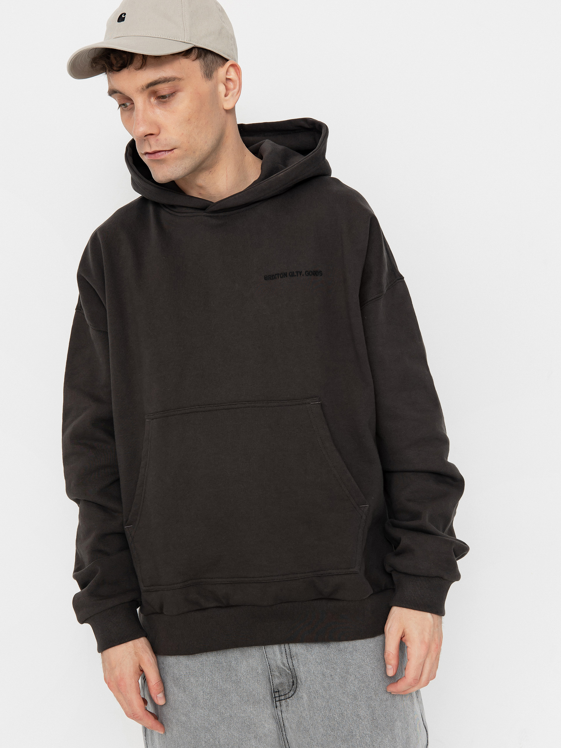 Brixton Embroidered Heavy Weight HD Hoodie - black (washed black)
