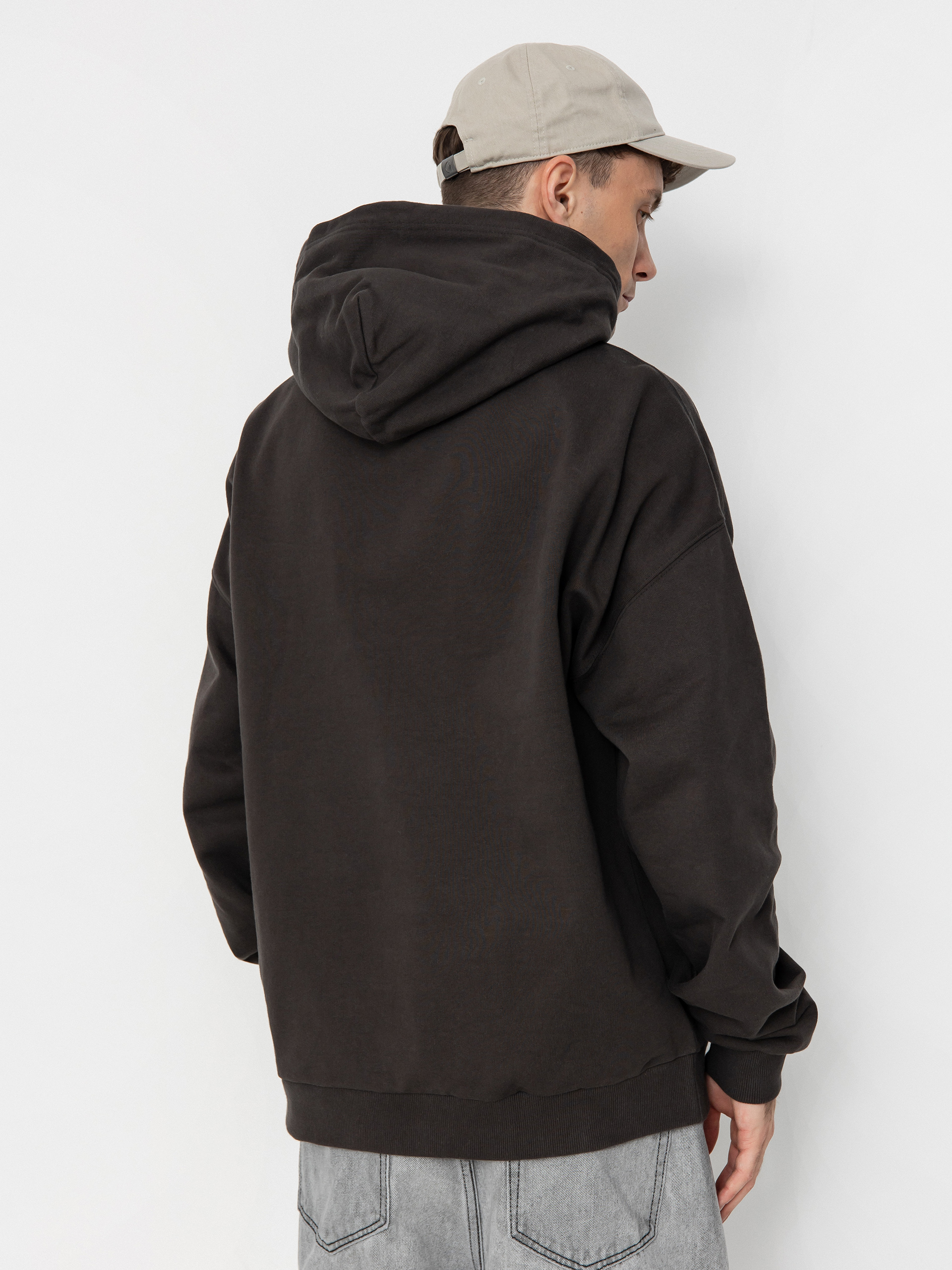 Brixton Embroidered Heavy Weight HD Hoodie (washed black)